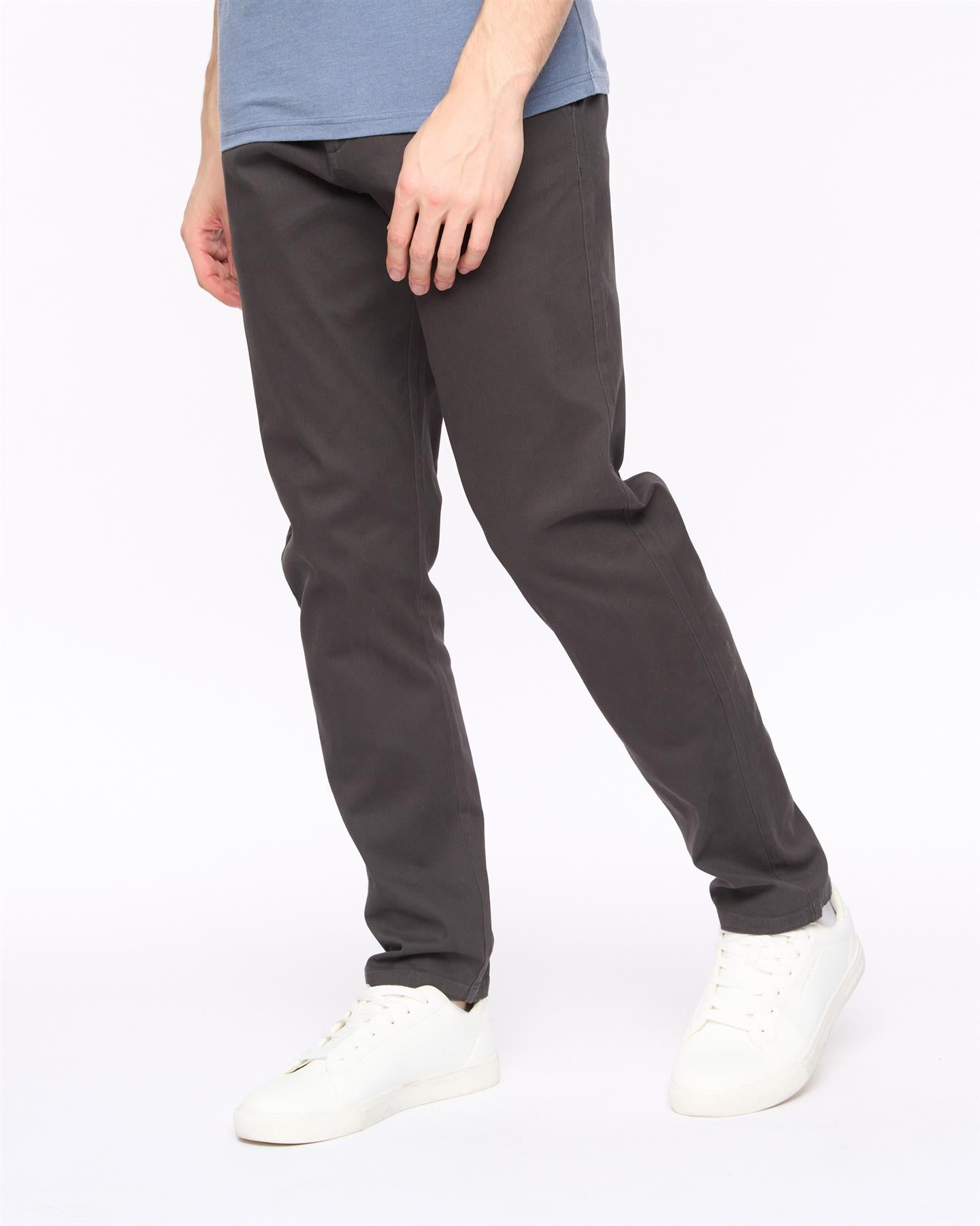 Crosshatch Mens Roysden Chinos Charcoal