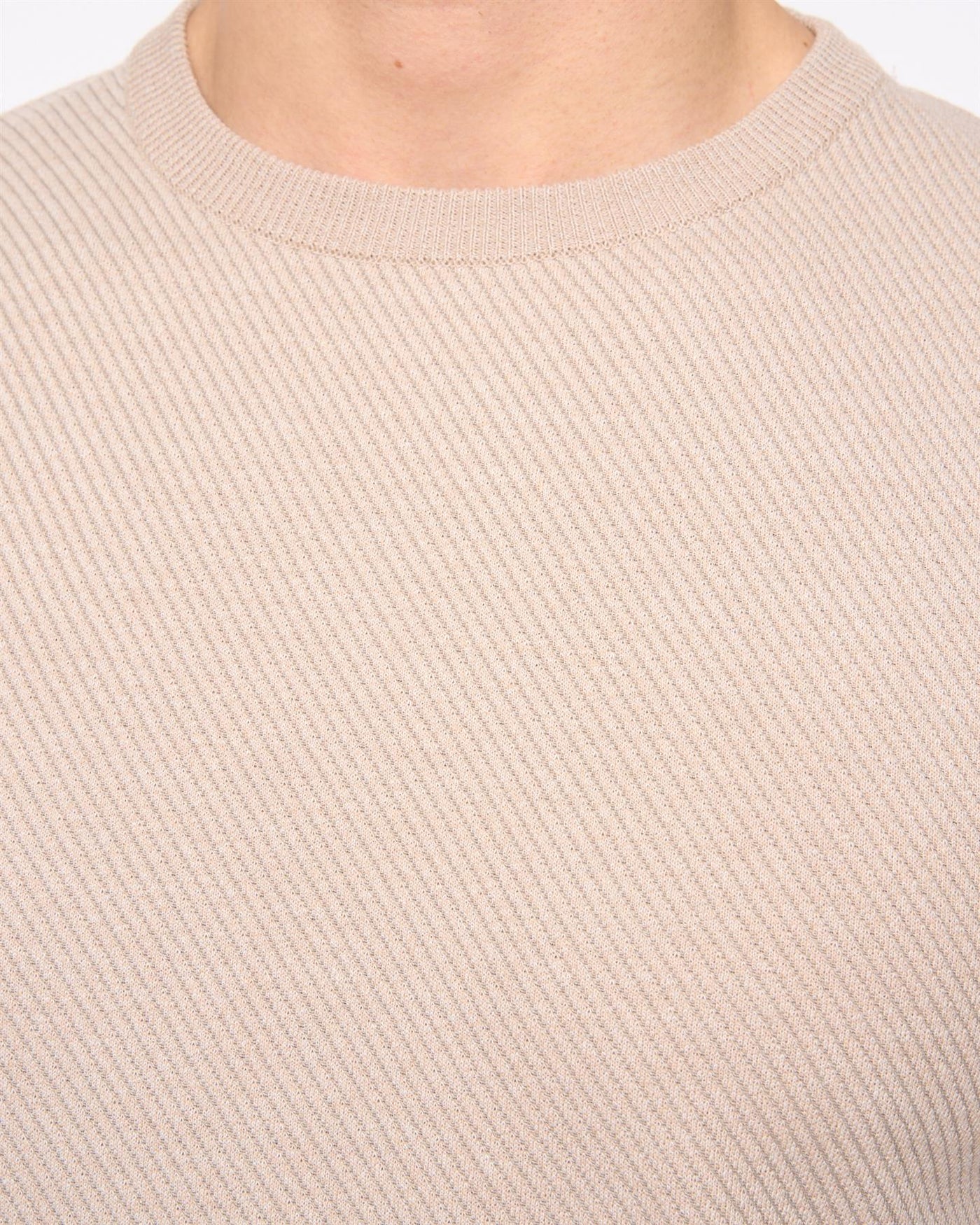 Mens Marvela Knit T-Shirt Stone