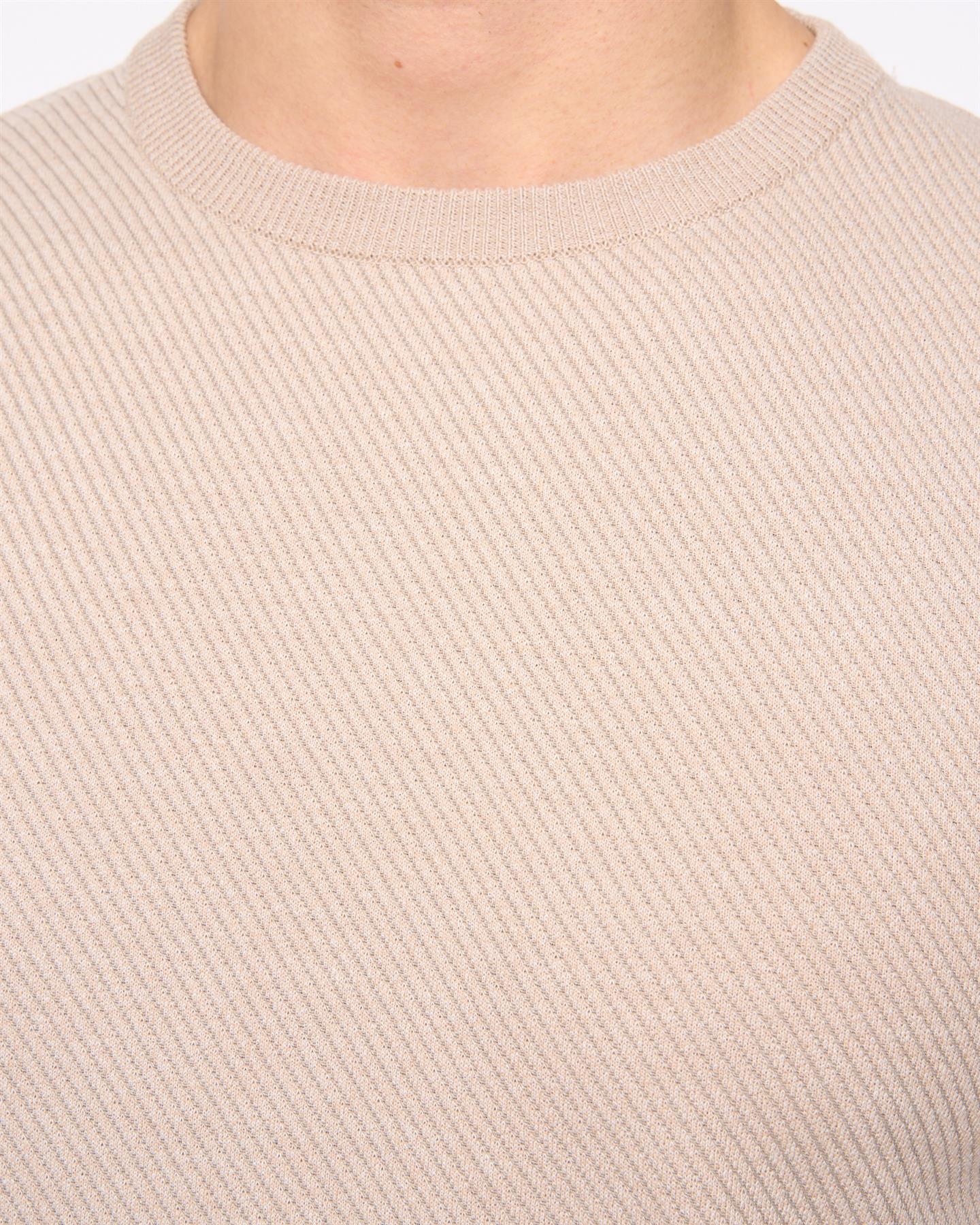 Mens Marvela Knit T-Shirt Stone