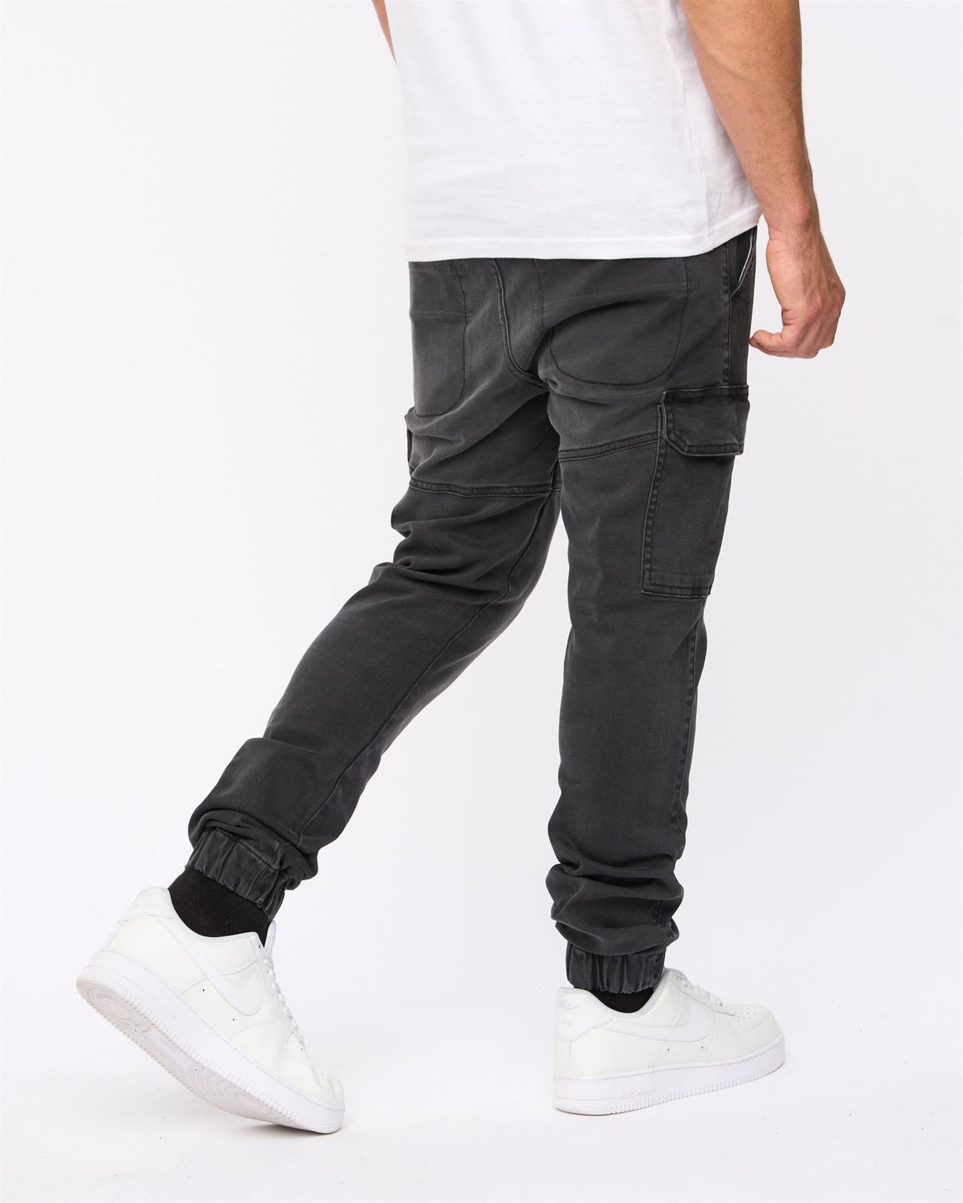 Malimore Cargo Cuff Jeans Black Wash