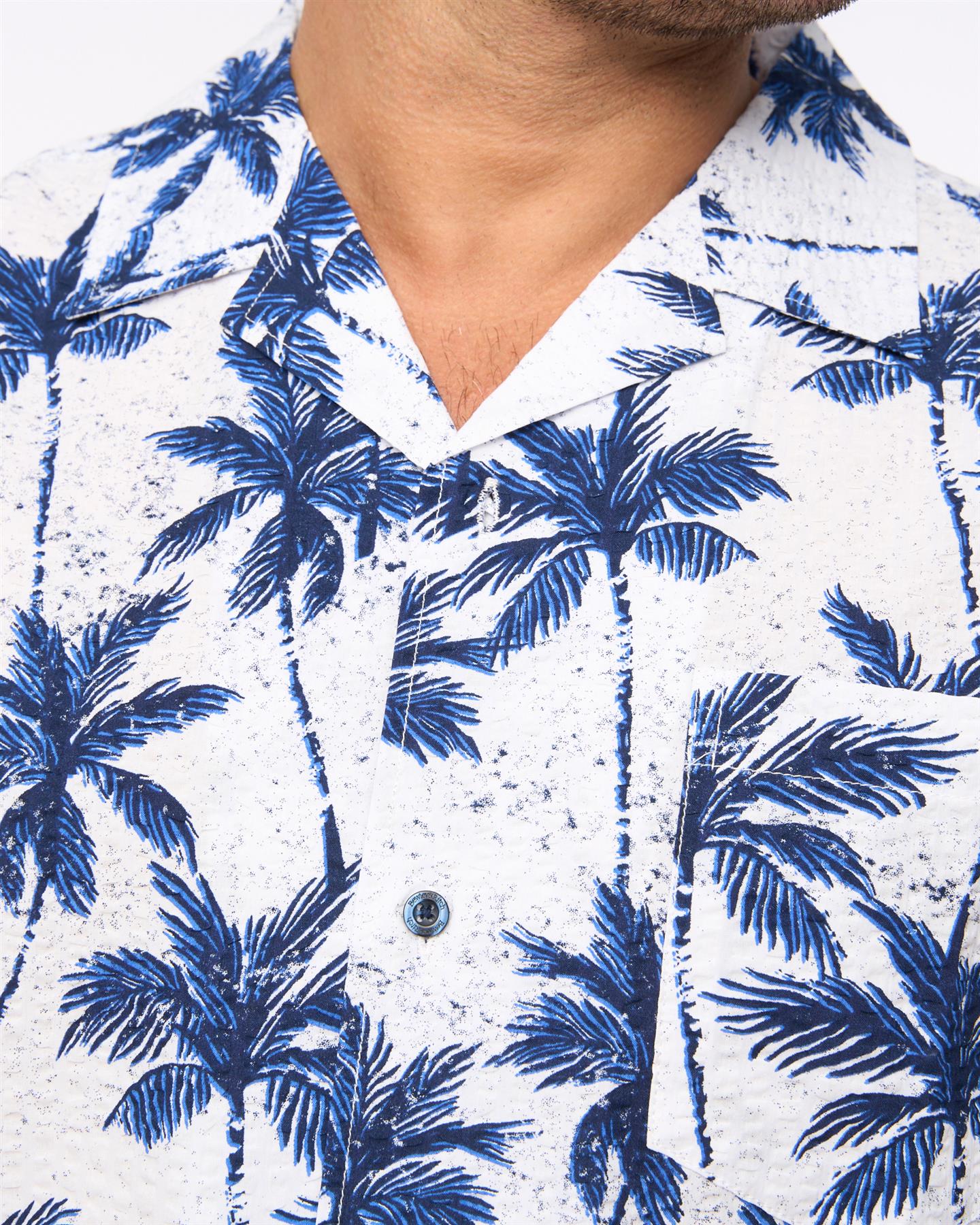 Mens Palmetto Short Sleeve Shirt White