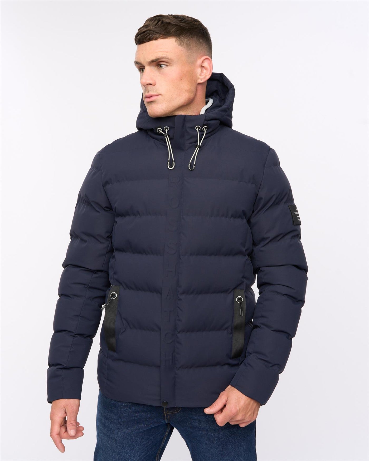 Mens Kampleys Embossed Jacket Navy