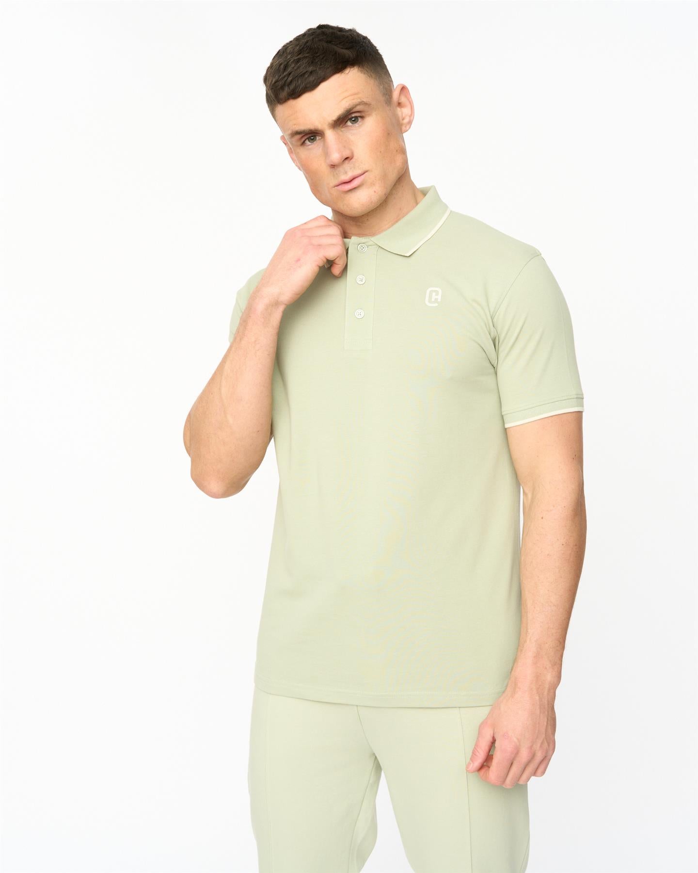 Mens Crufton Polo Light Olive