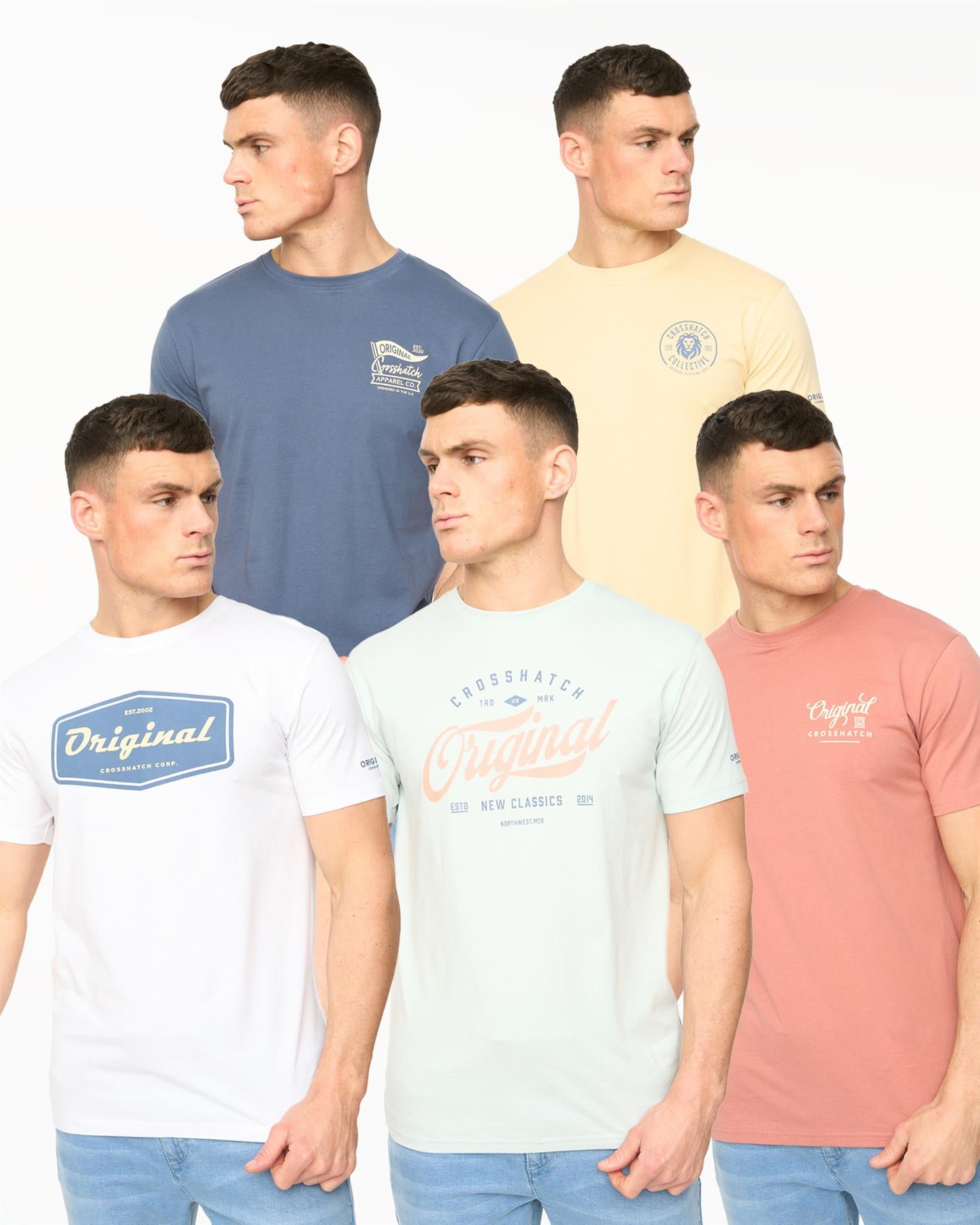 Mens Tryplex T-Shirt 5pk Assorted