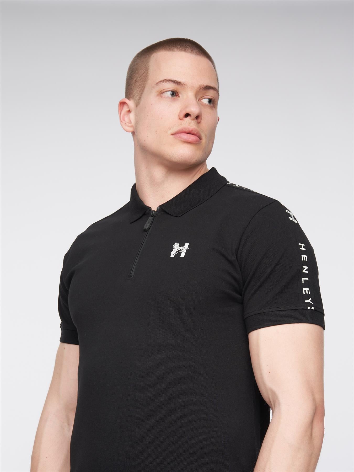 Mens Tapehen Polo Black