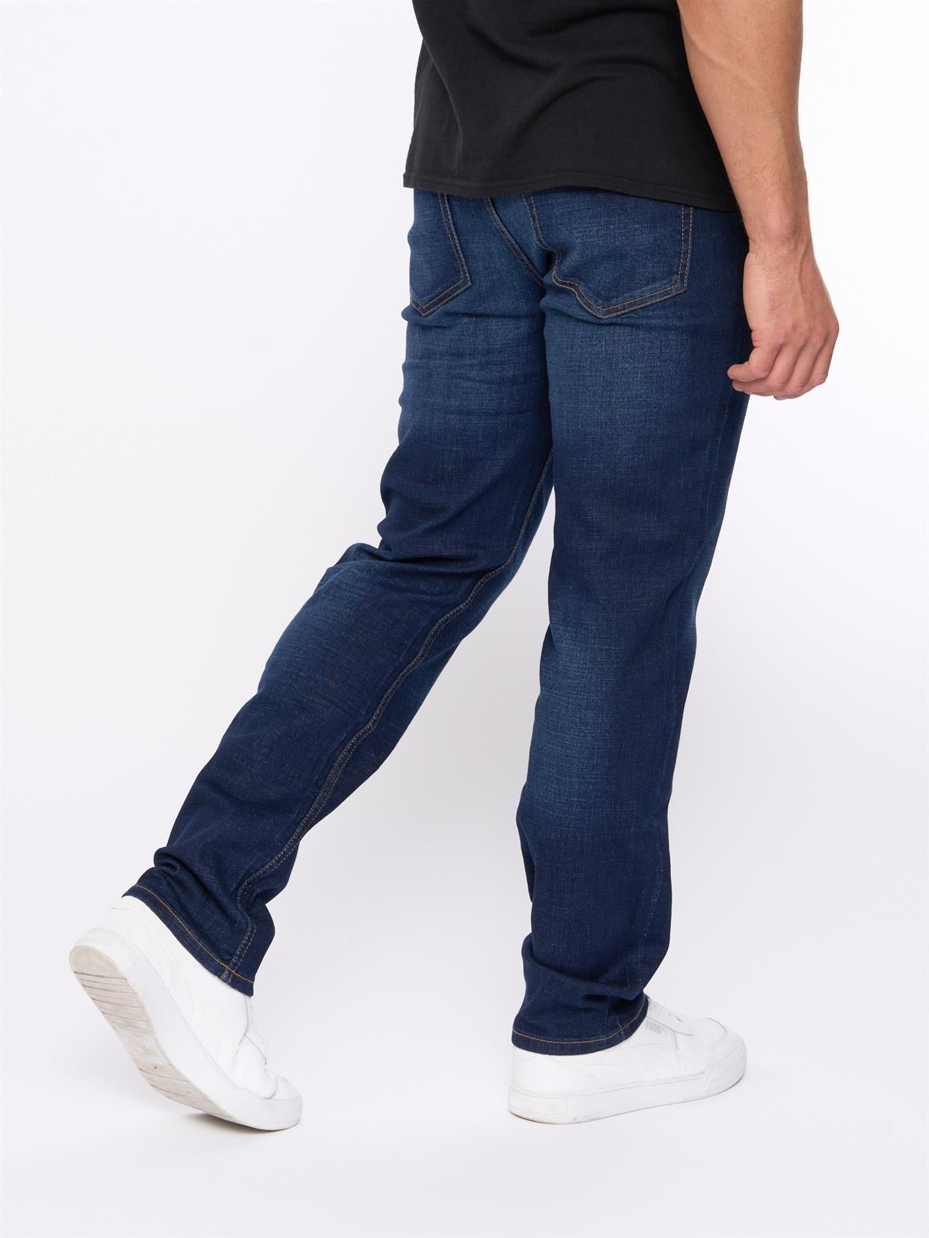 Mens Nezzy Straight Leg Jeans Dark Wash