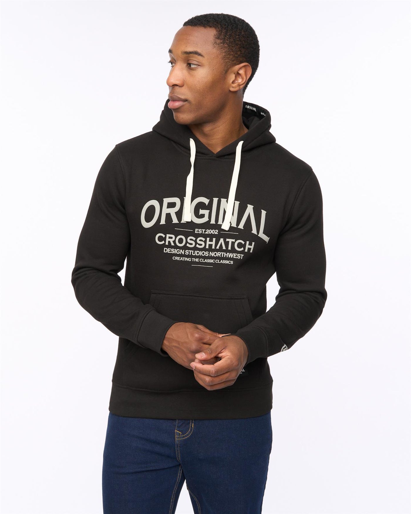 Mens Vintarge Hoodie Black