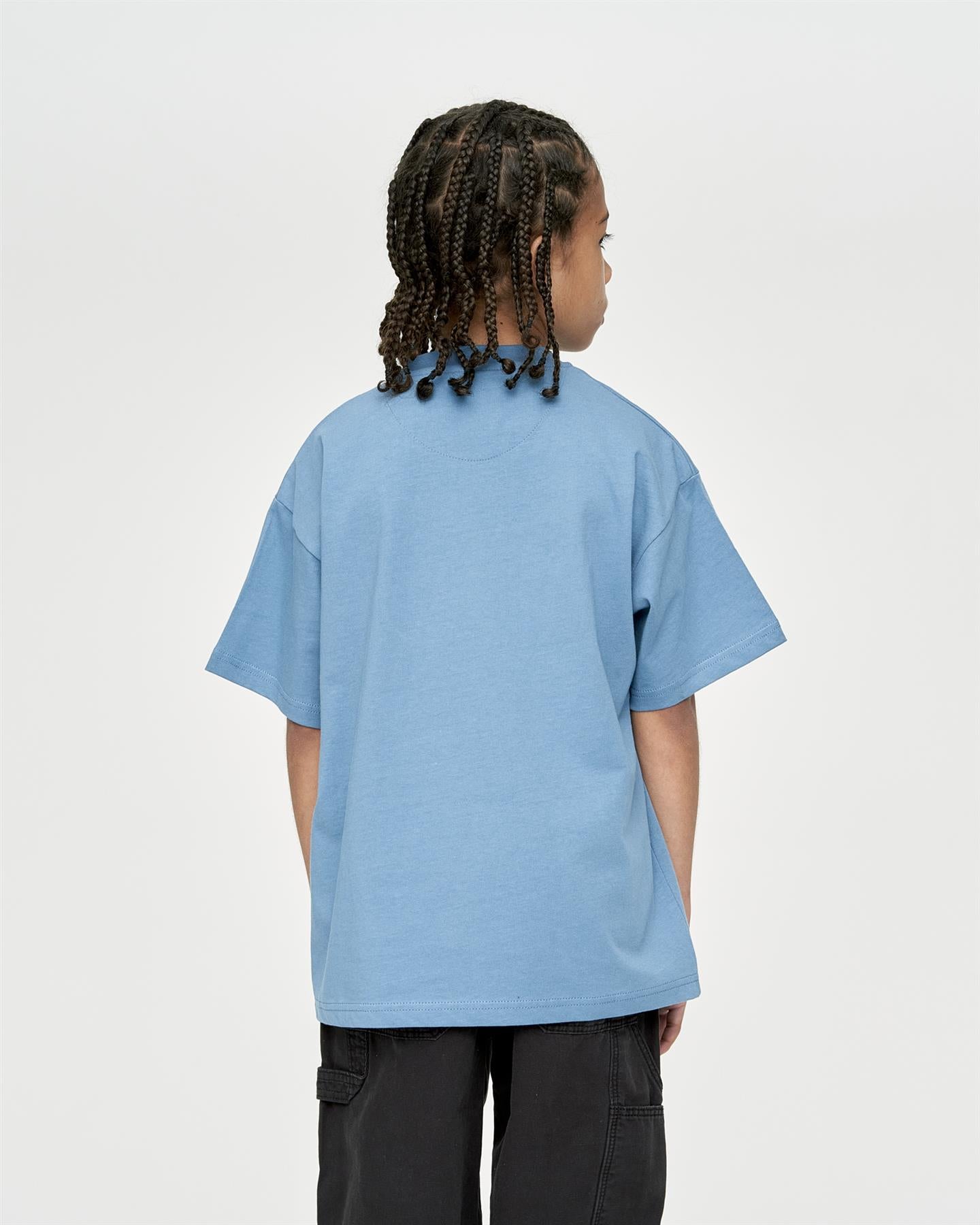 Kids Boys Studio Stacked T-Shirt Blue