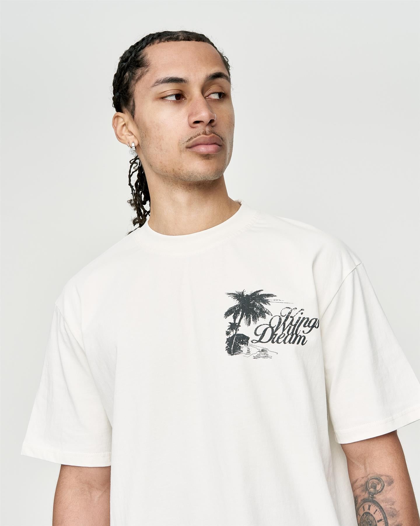 Mens Studio Hotel Tropicana T-Shirt Off White