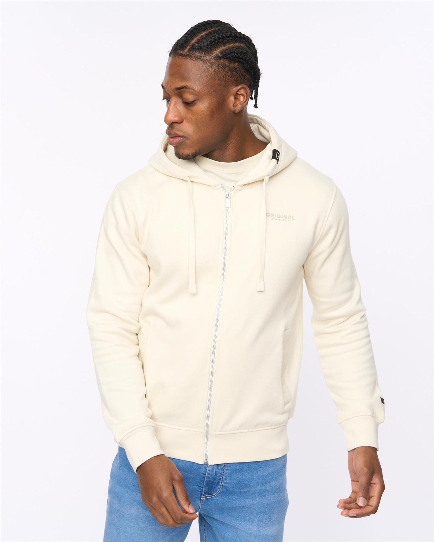 Mens Allmoor Zip Thru Hoodie Neutral