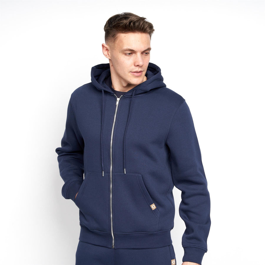 Garret MVE Zip Thru Hoodie Navy