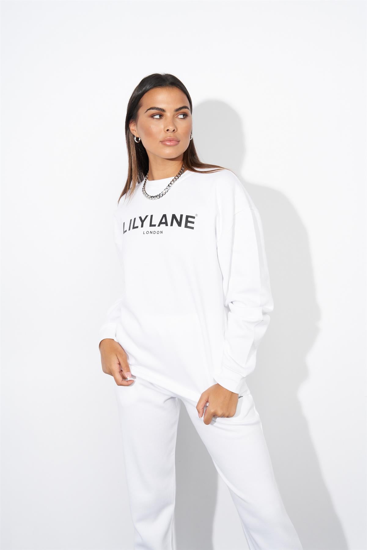 Ladies Lily Lane Valeria Crew White