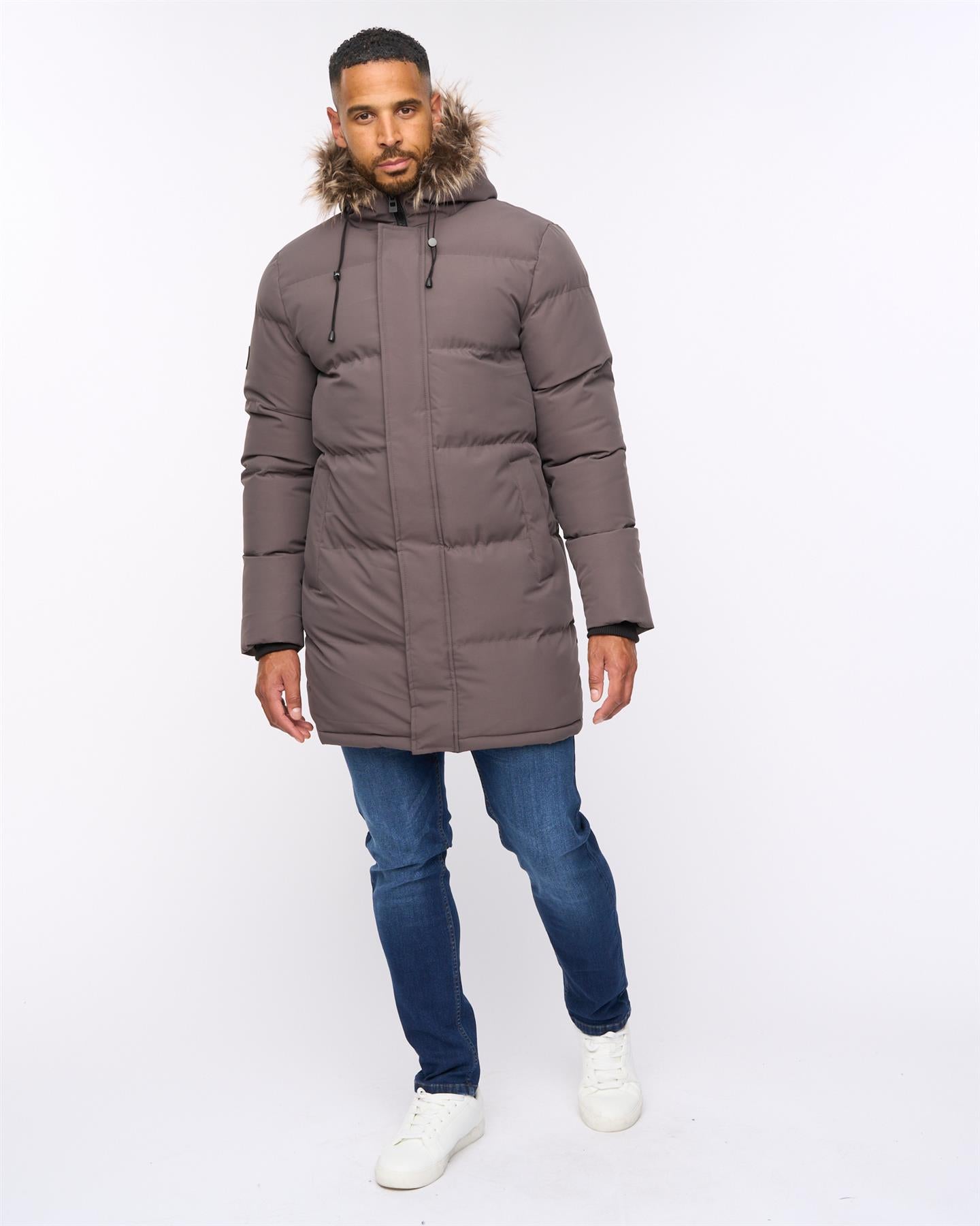 Northbrook Mid Length Parka Dark Taupe