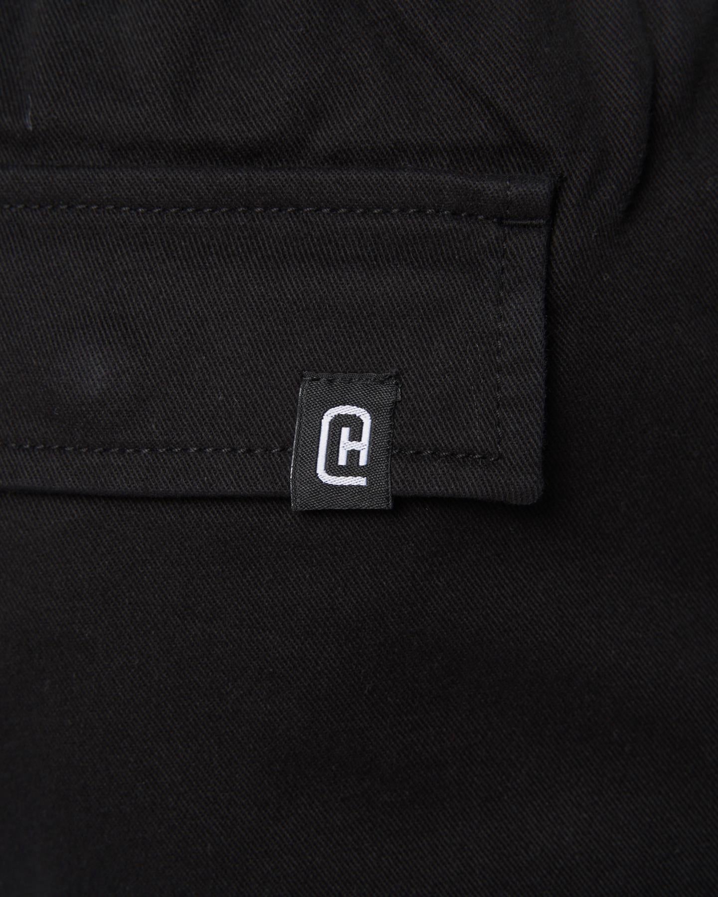 Mens Utilate Elastic Waist Cargos Black