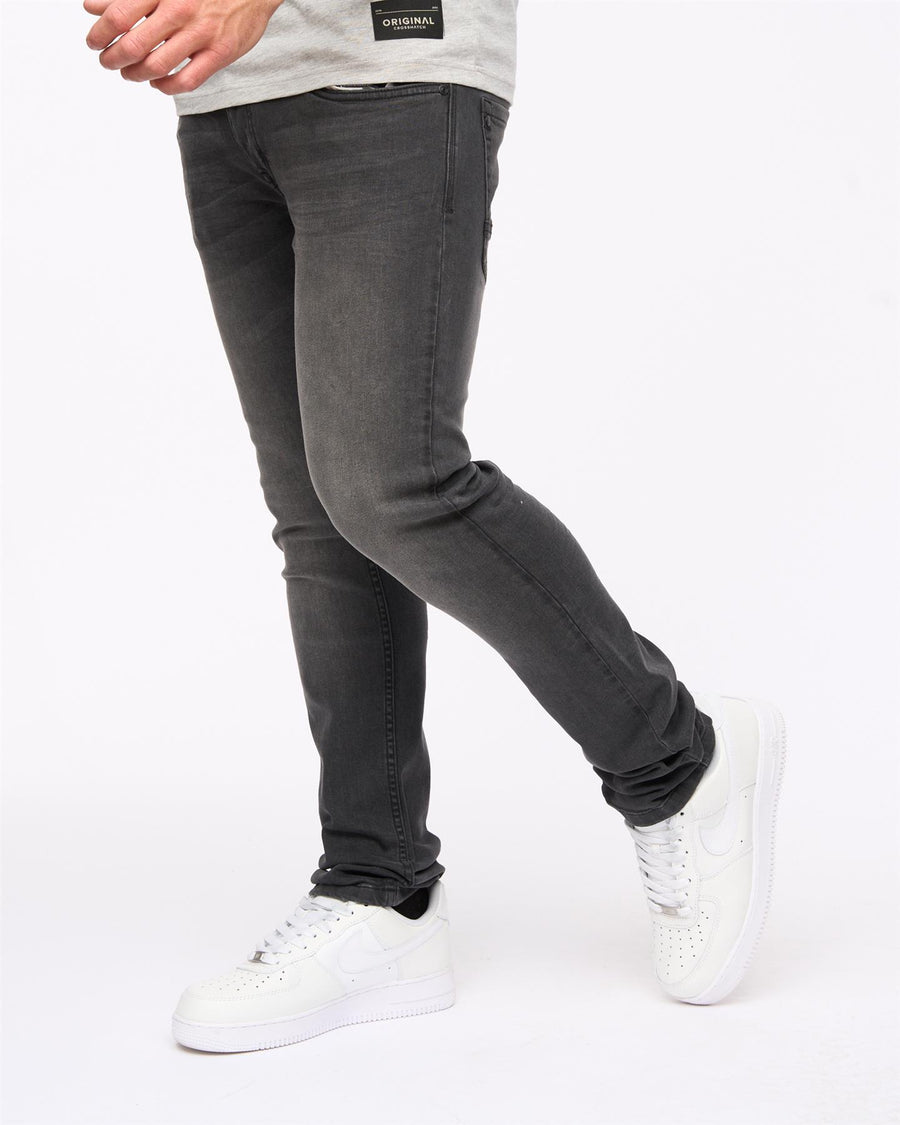 Mens Buraca Slim Fit Denim Jeans Charcoal Wash