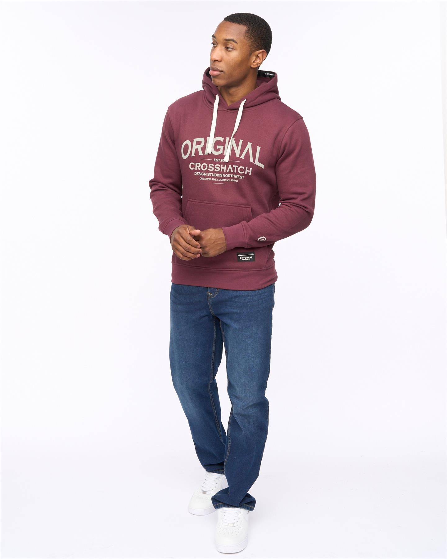 Mens Vintarge Hoodie Raisin