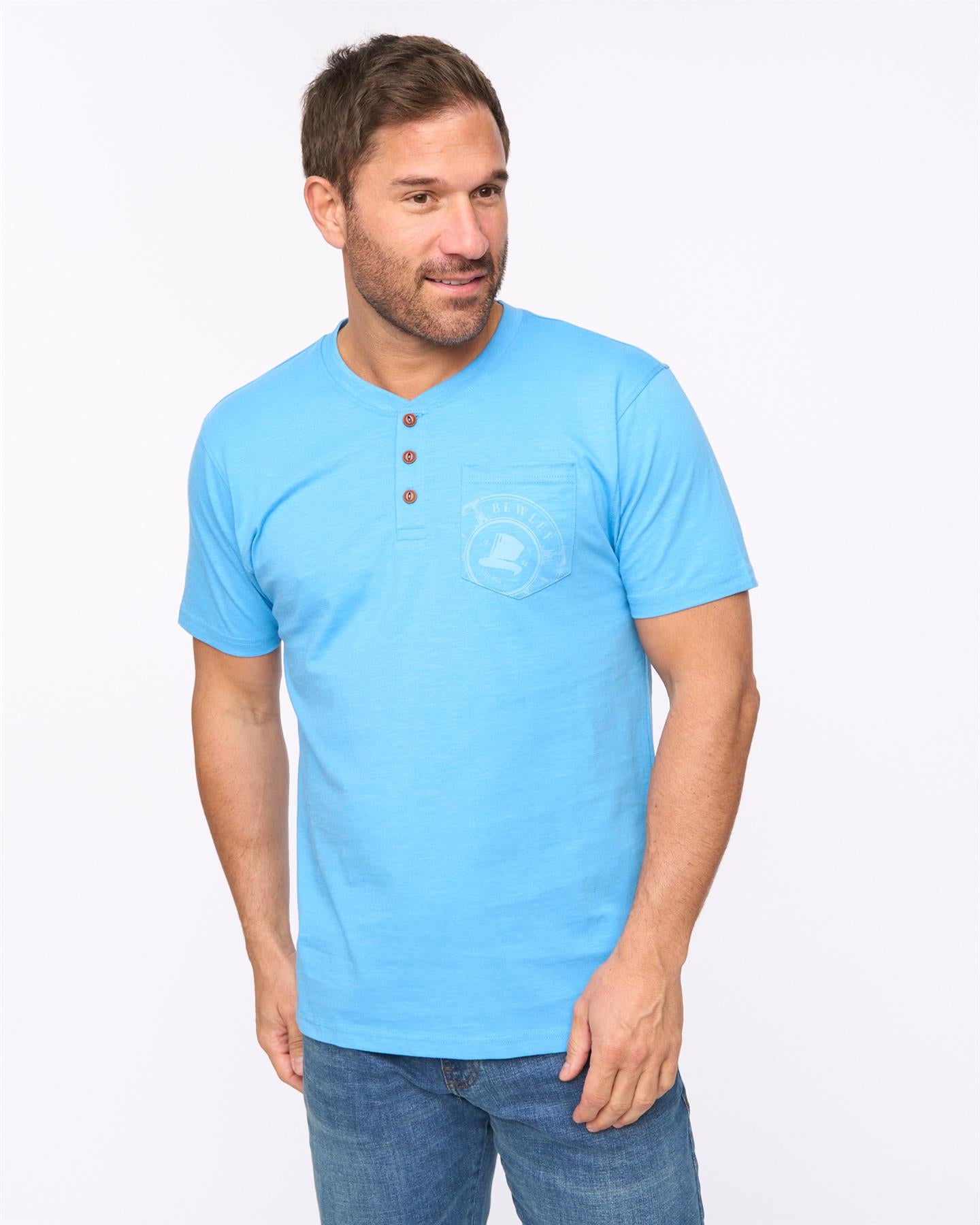 Mens Garside T-Shirt Blue