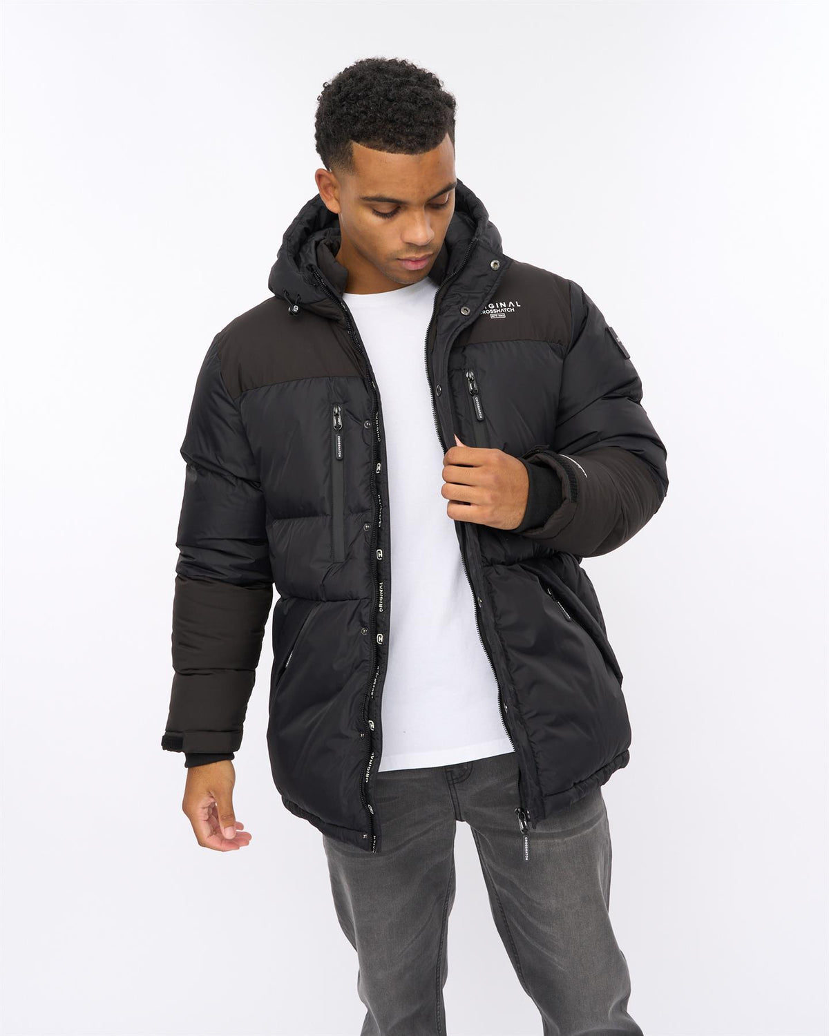 Mens Squadage Panel Jacket Black