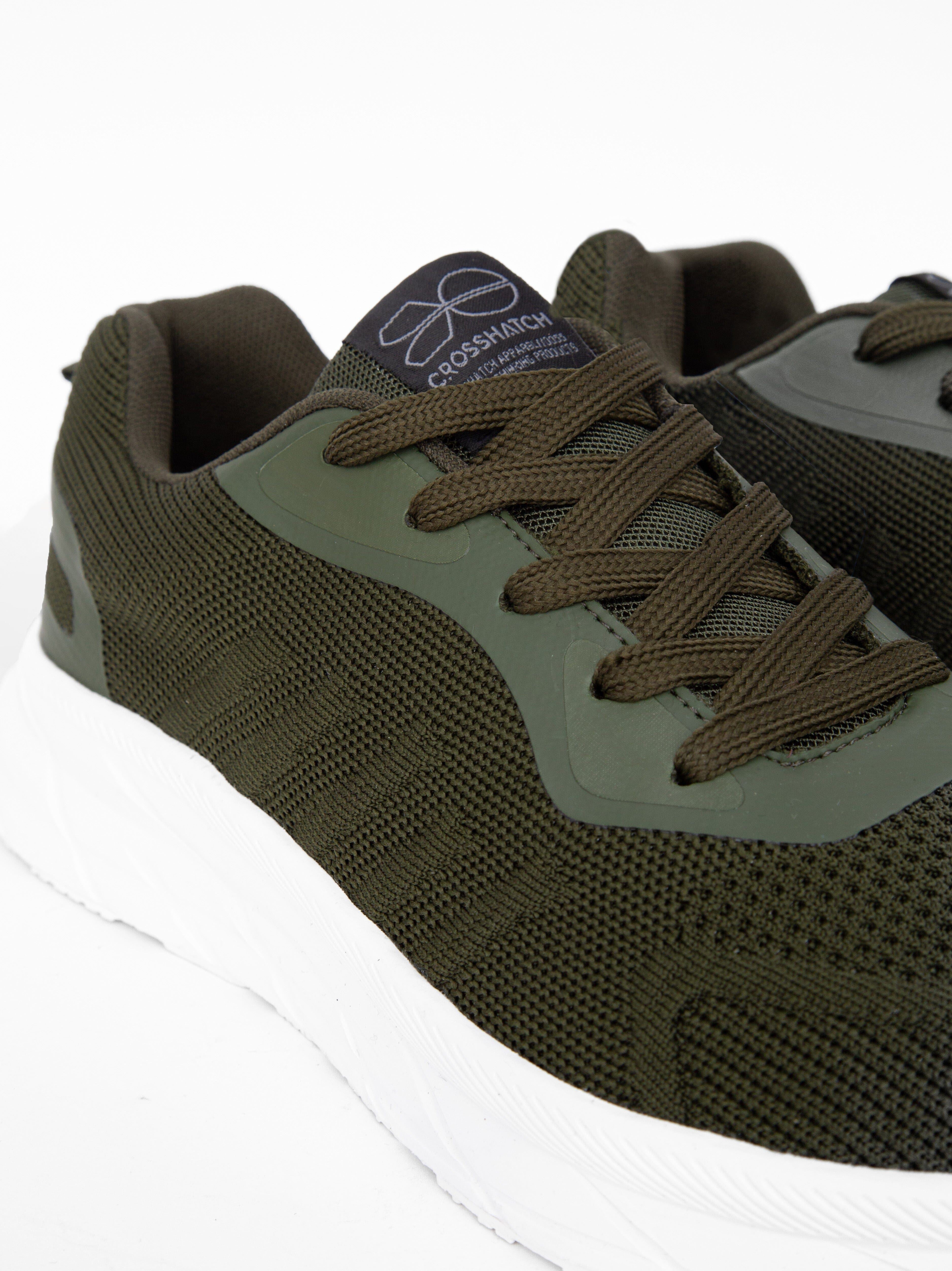 Mens Lennart Trainers Olive/White