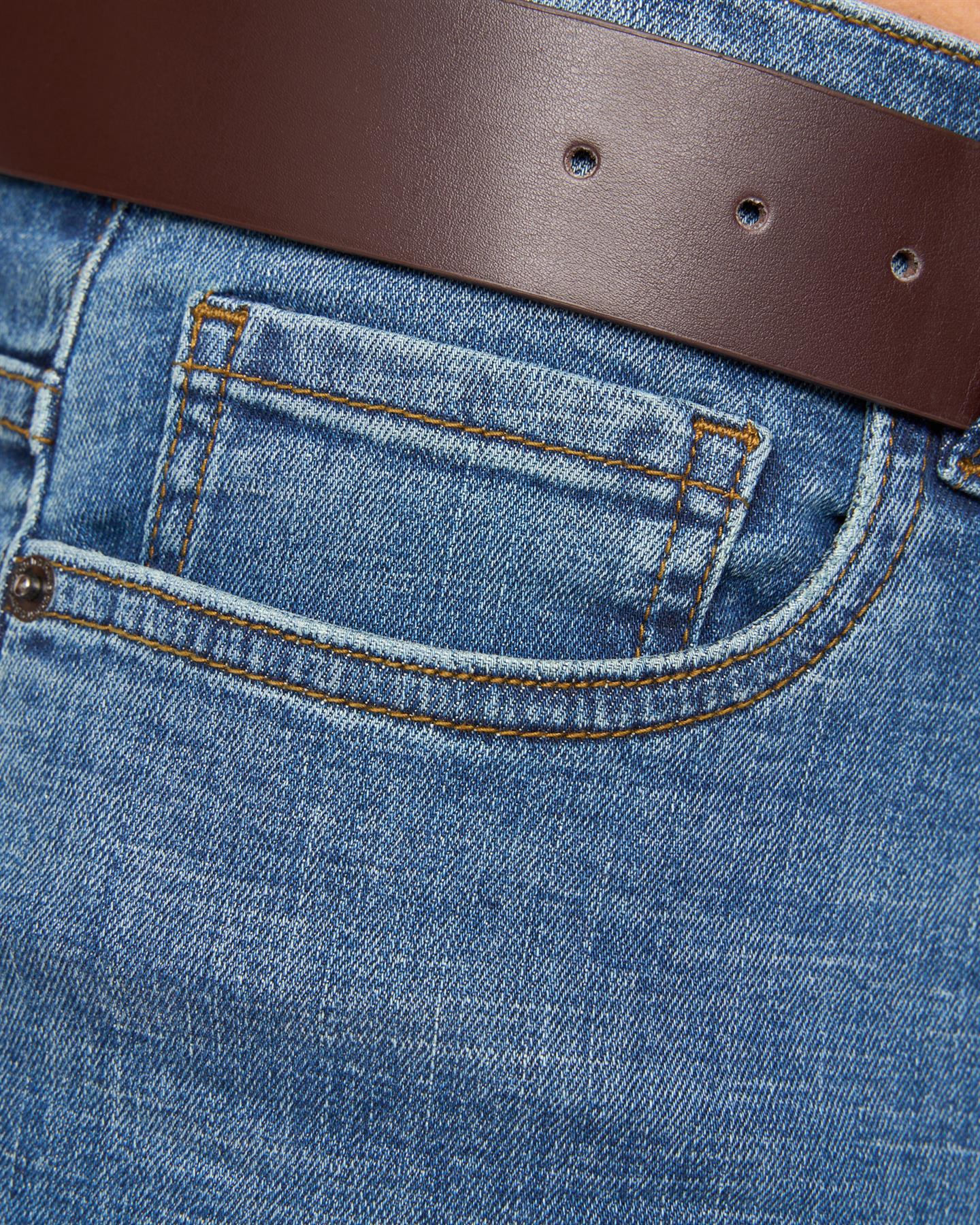 Mens Newbury Straight Fit Jeans Mid Wash
