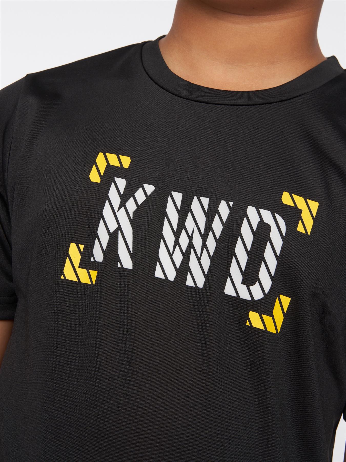 Karson T-Shirt Jet Black / Yellow