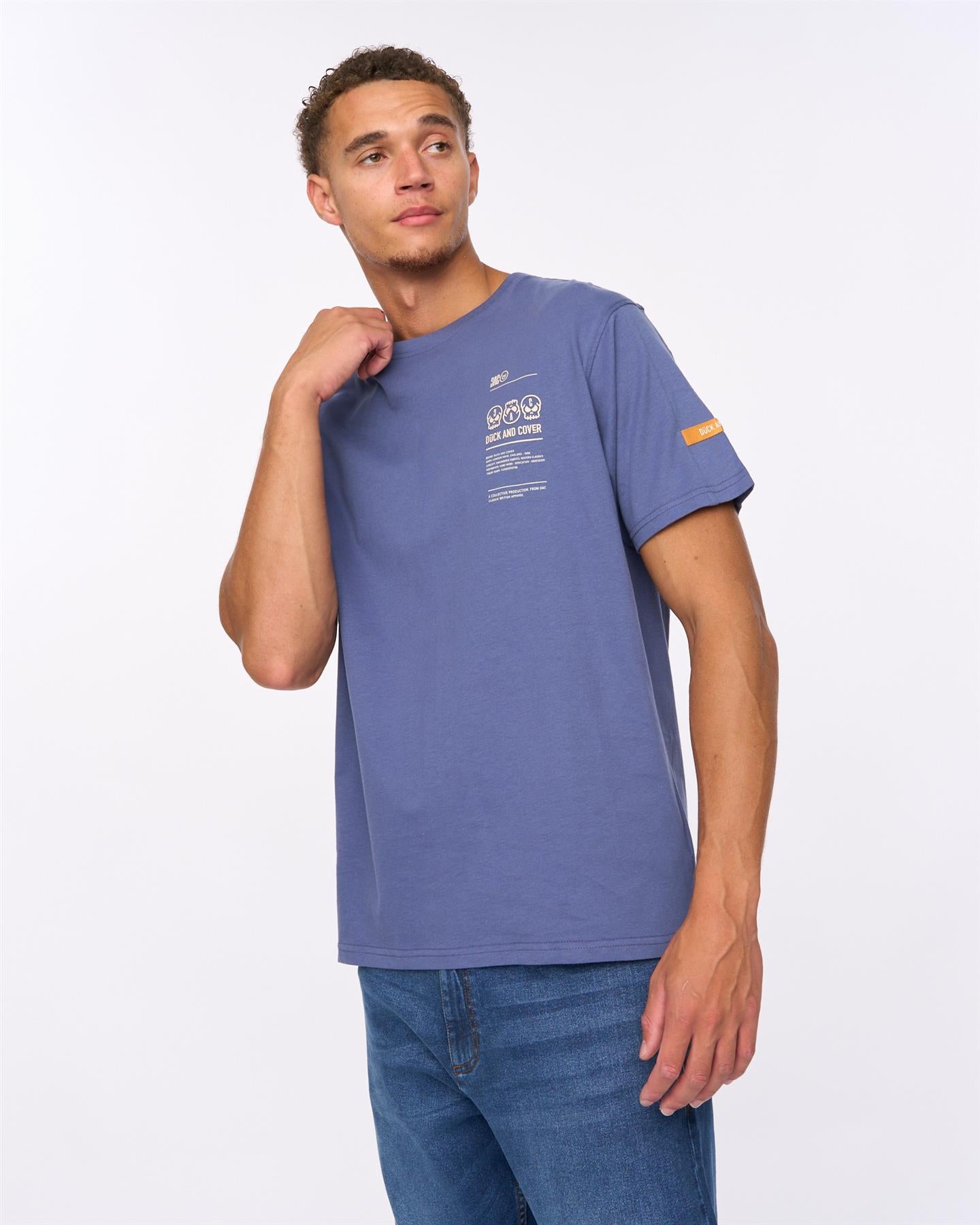 Mens Cramptone T-Shirt Denim Blue