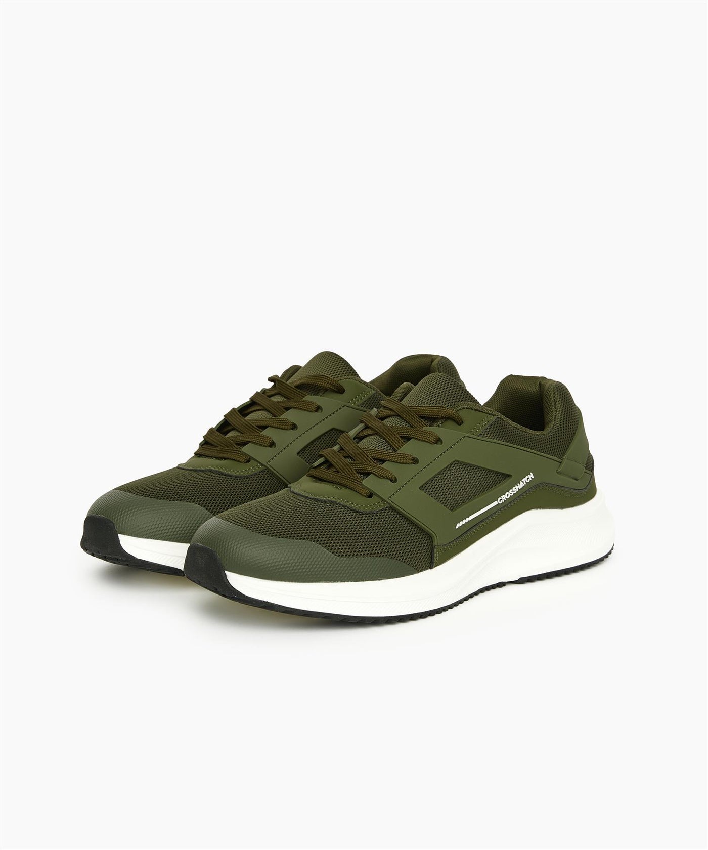 Mens Holywell Flyknit Trainers Olive/White