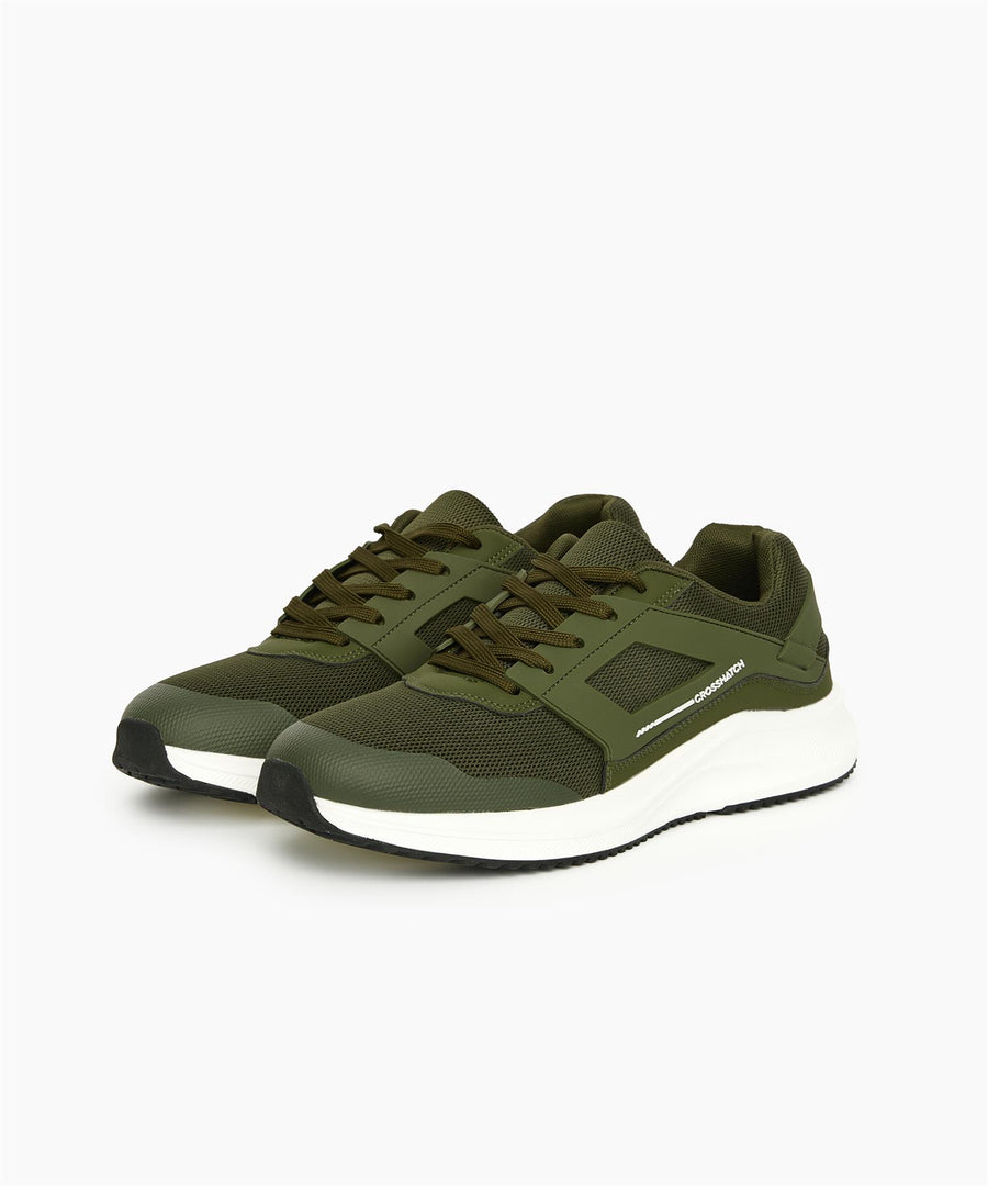 Mens Holywell Flyknit Trainers Olive/White