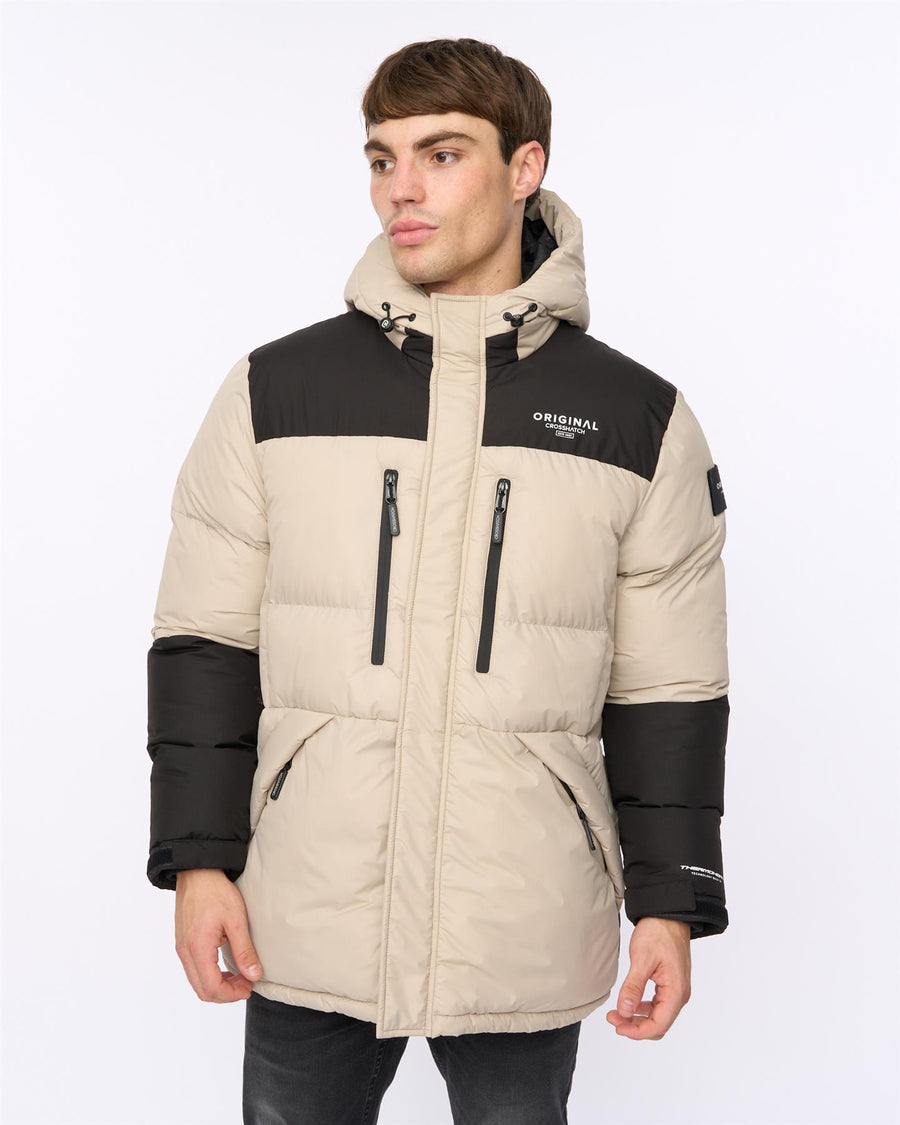 Mens Squadage Panel Jacket Stone