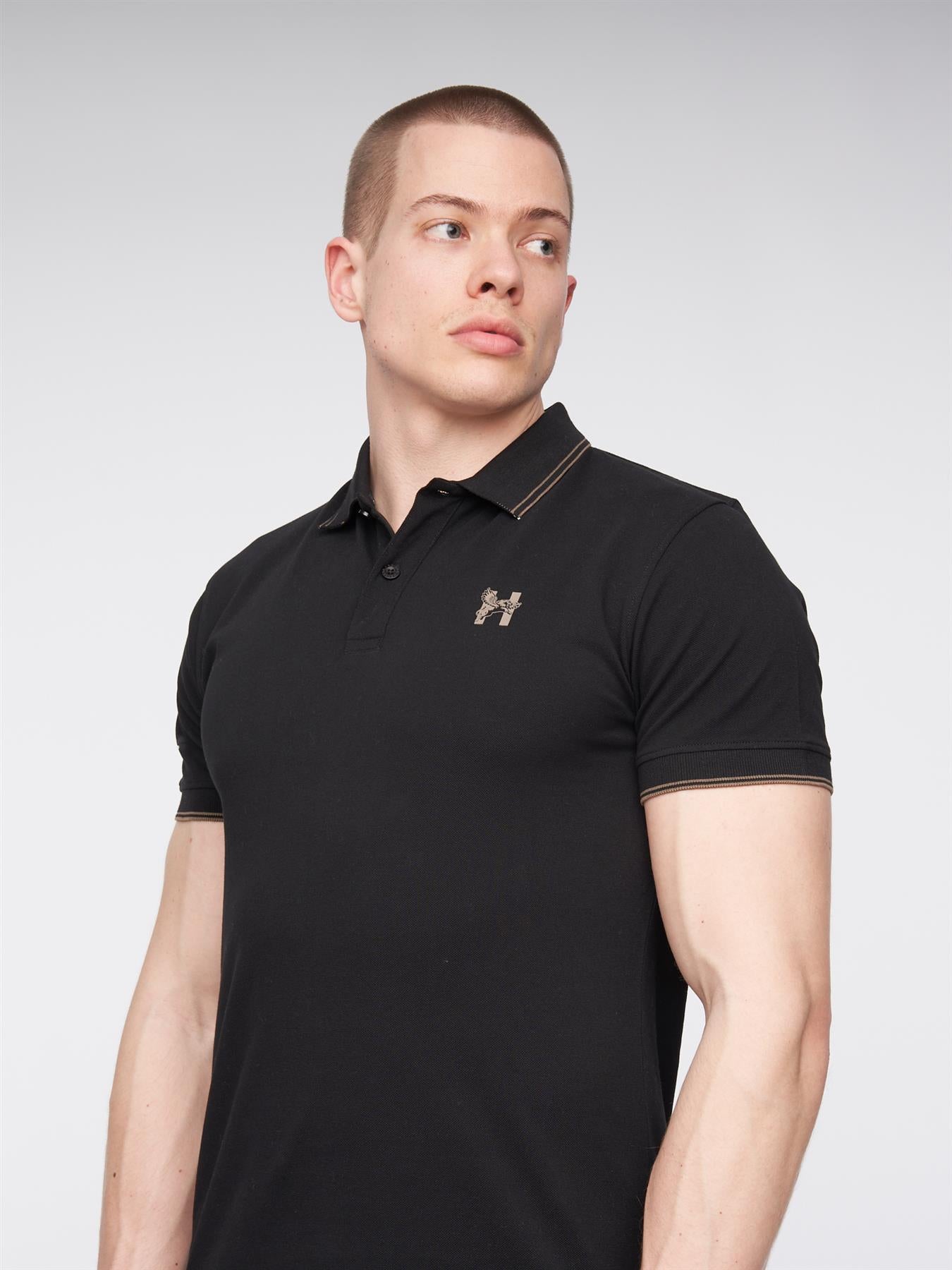 Mens Henflare Polo Black