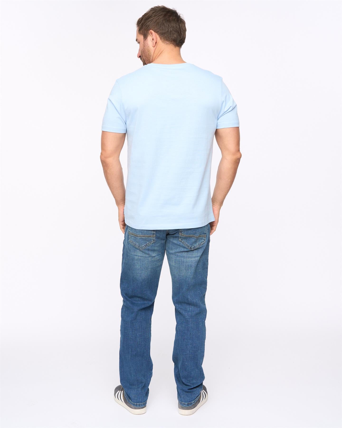 Mens Malwaves T-Shirt Light Blue