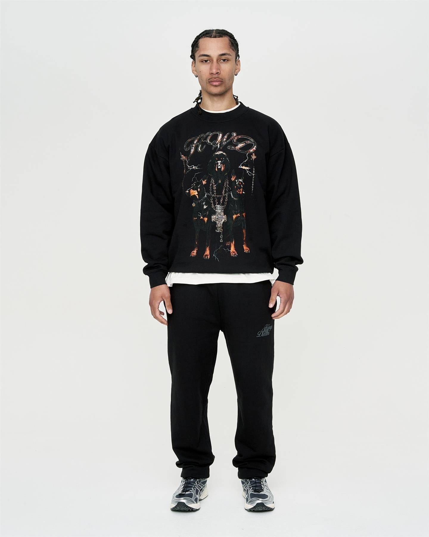 Mens Studio Dogs of Sin Crew Sweat Black
