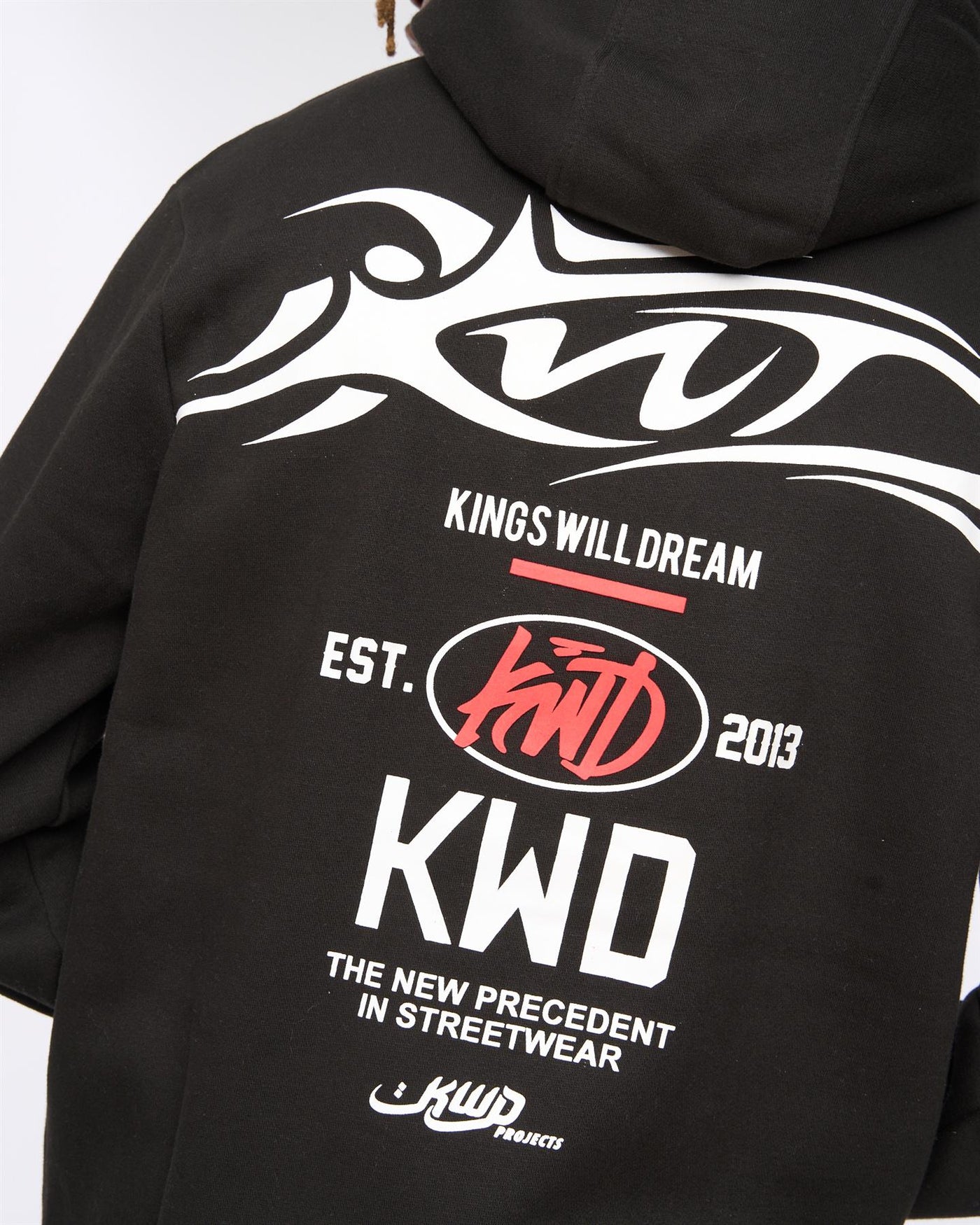 Mens Tattooed Hoodie Black