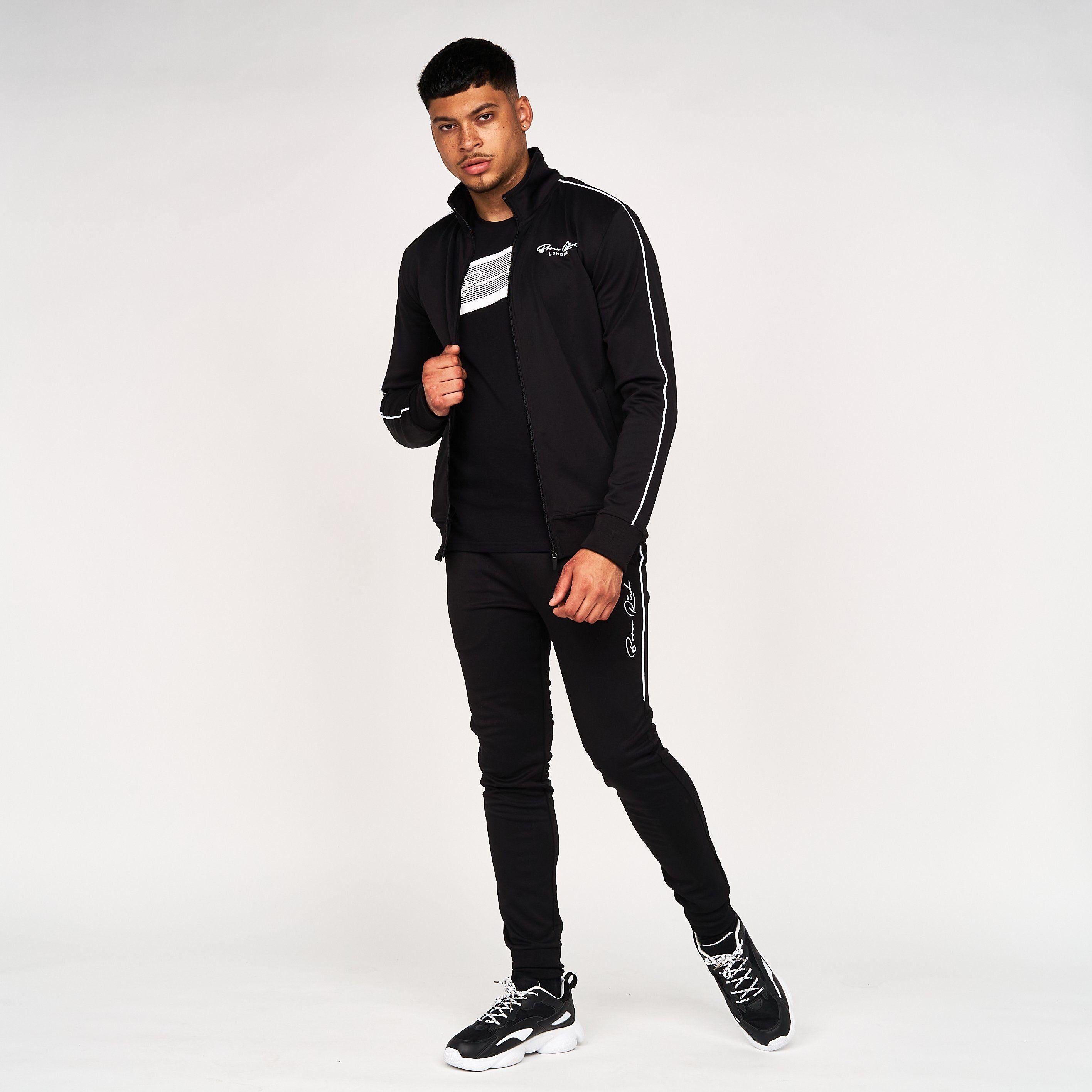 Mens Granero Zip Thru Tracktop Black