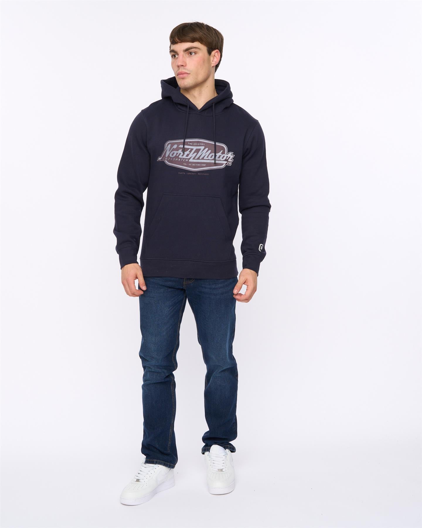Mens Hellmere Hoodie Navy