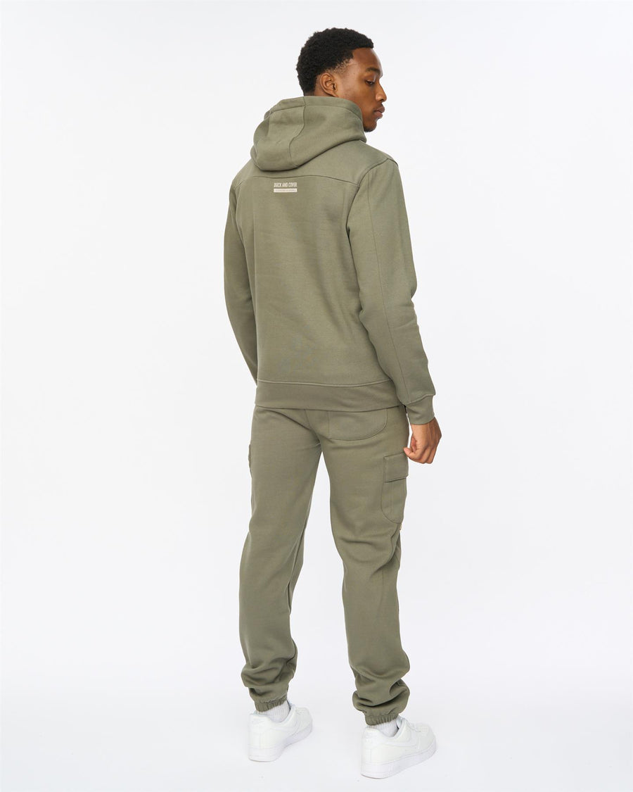 Mens Adamsberg Hoodie & Joggers Set Dark Olive