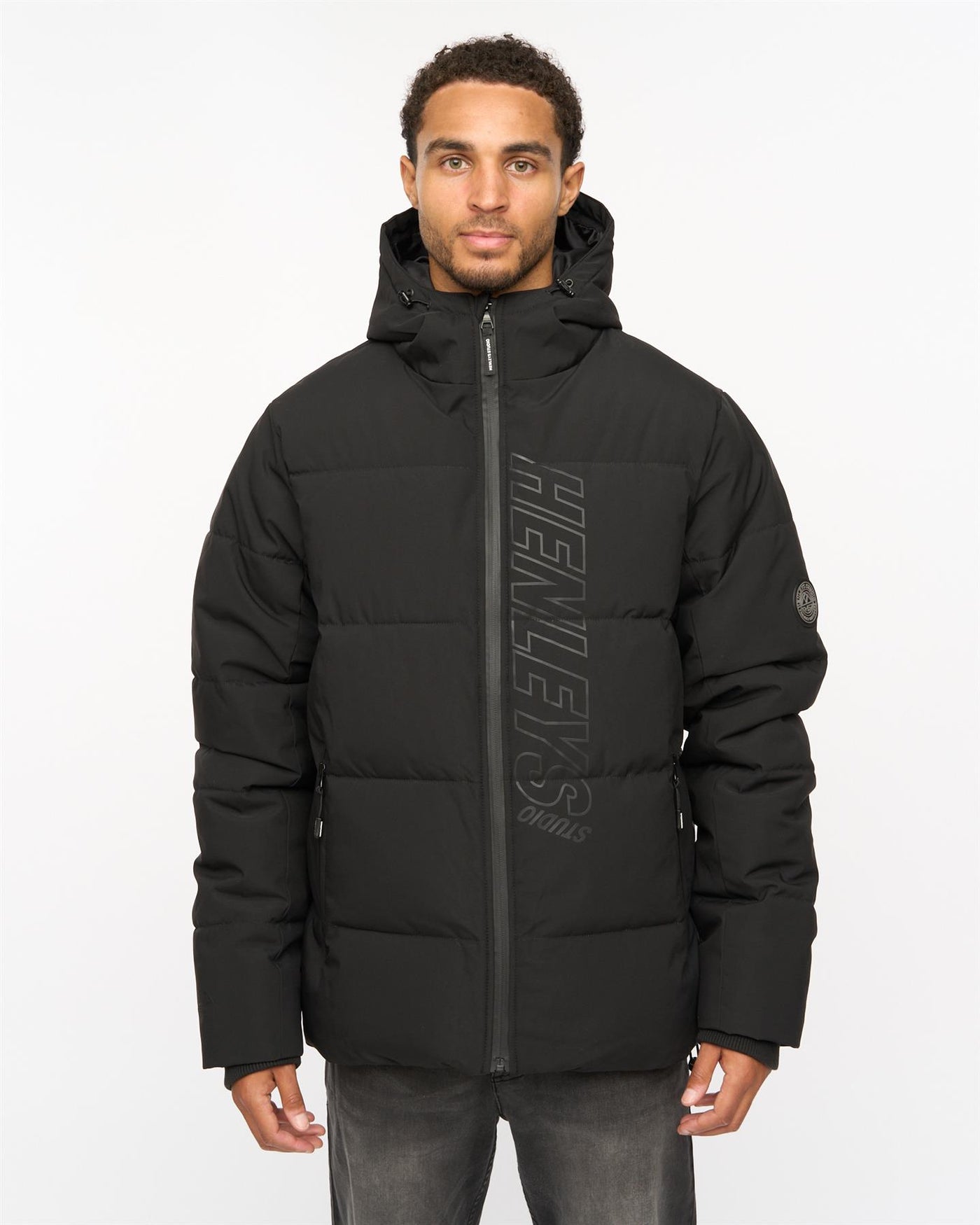 Mens System Ski Puffer Jacket Black
