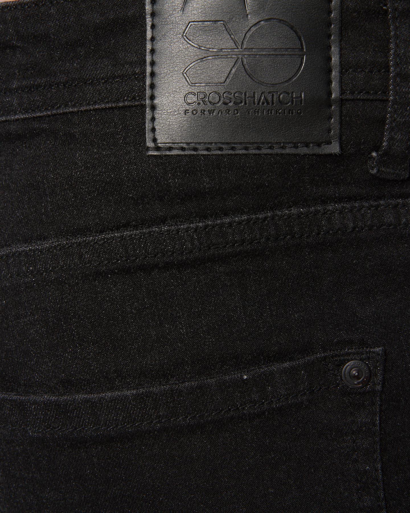 Crosshatch Mens Malcolm Slim Fit Jeans Black Wash