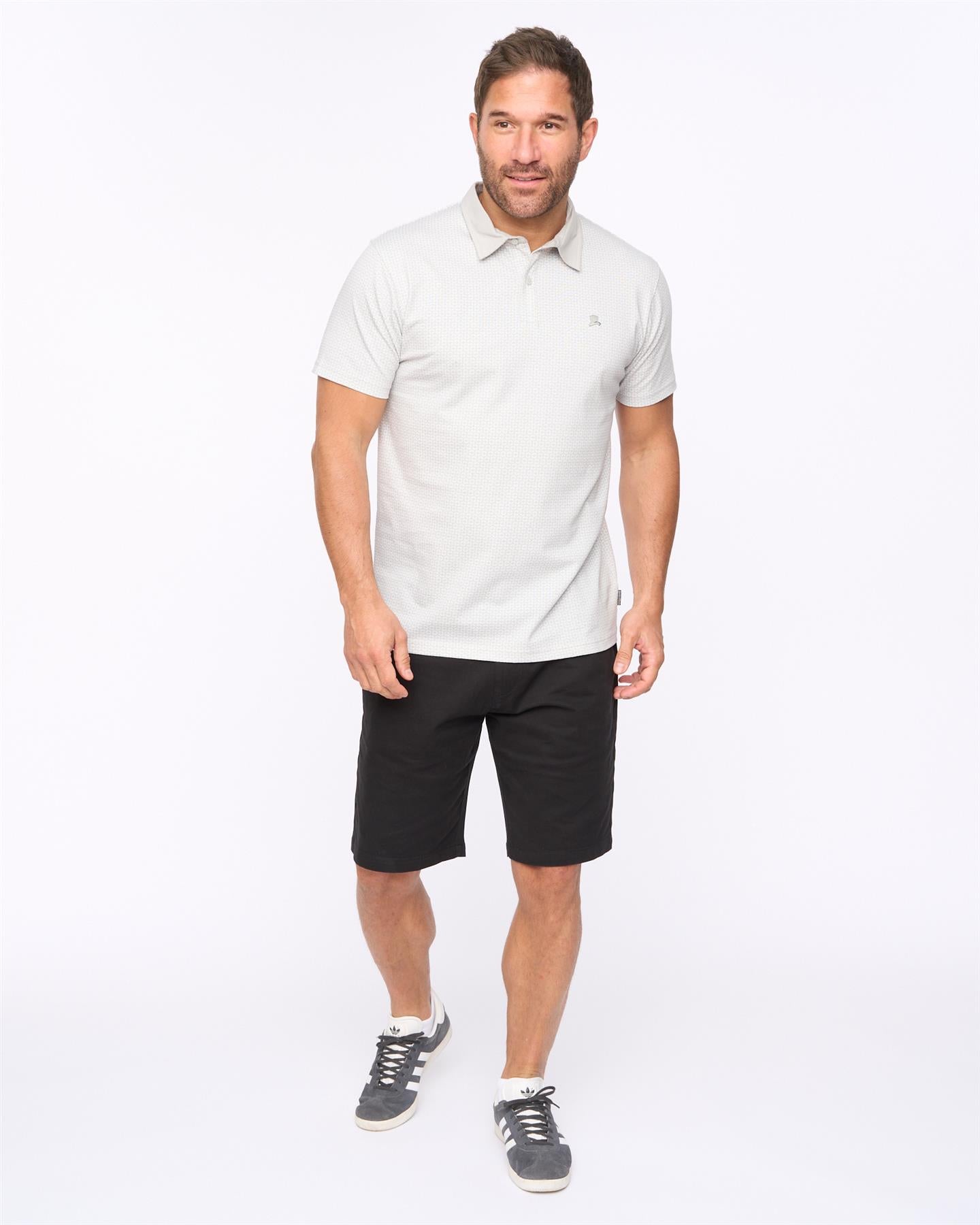 Mens Calvert Polo Light Grey