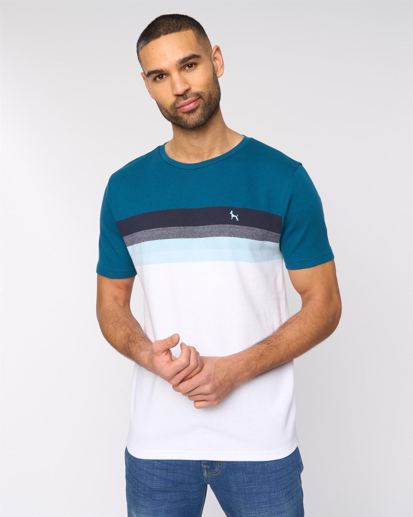 Mens Kemble T-Shirt Teal/Navy