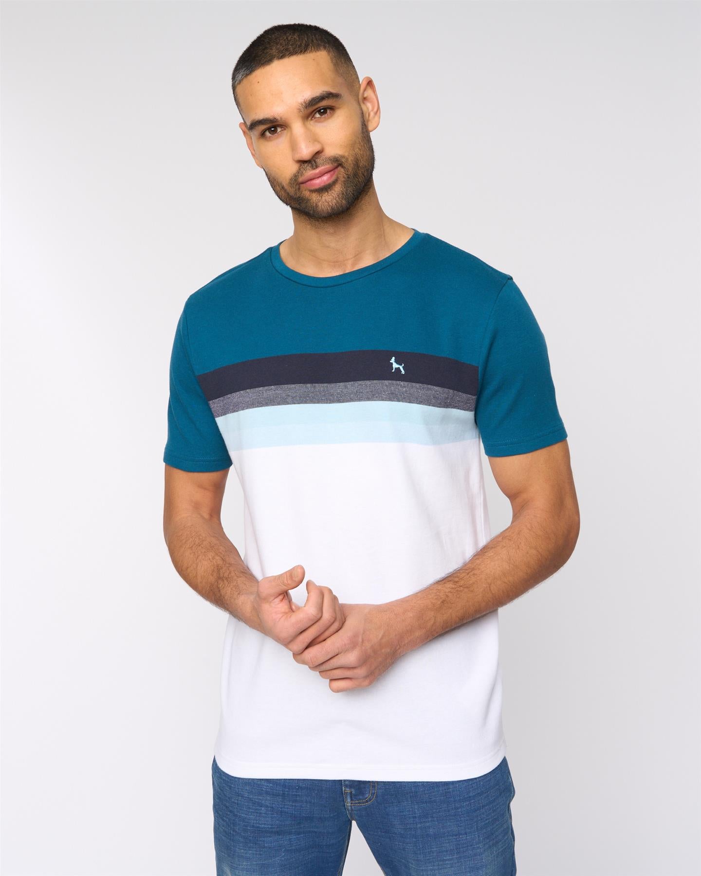 Mens Kemble T-Shirt Teal/Navy