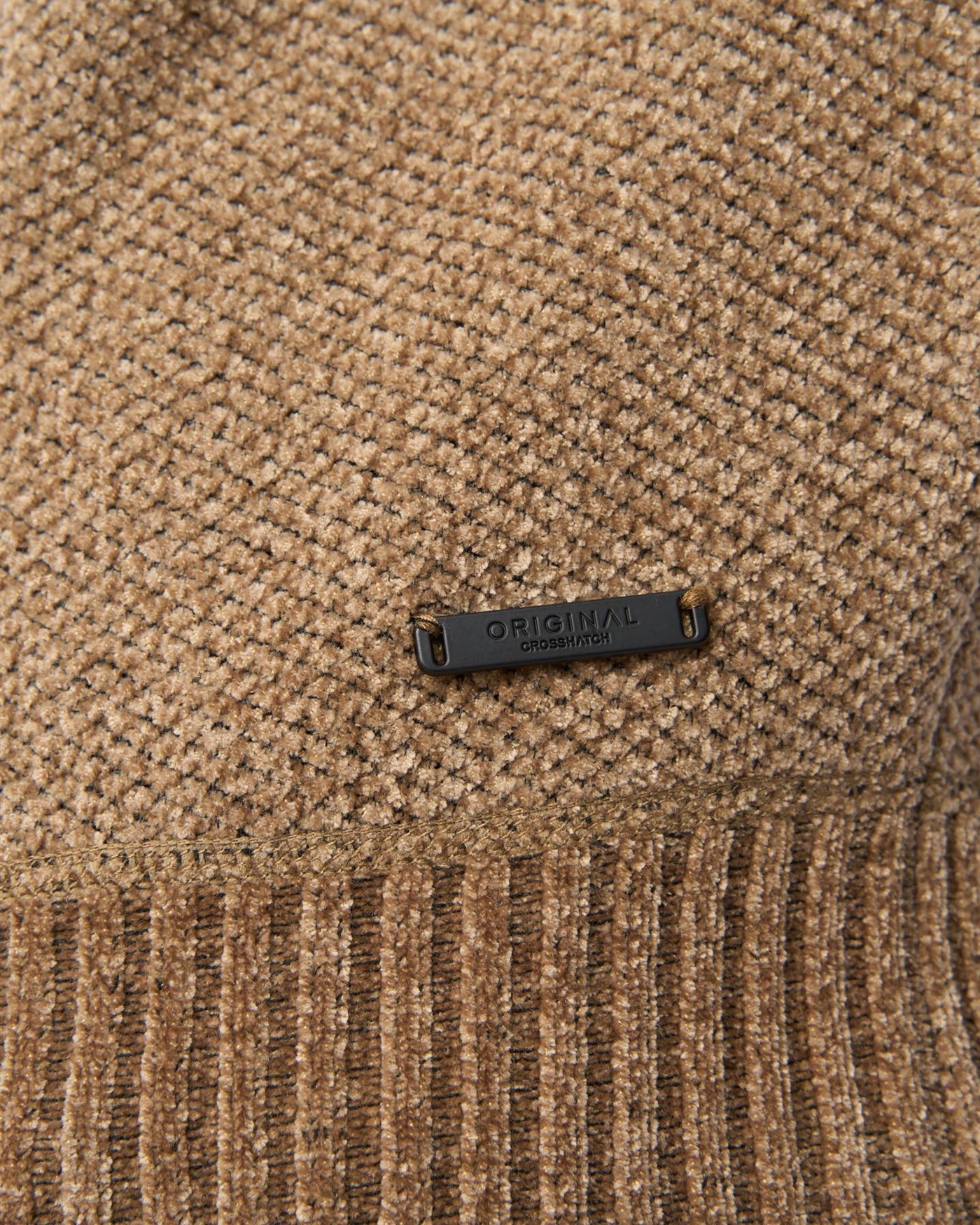 Mens Roundall Chenille Knit Taupe