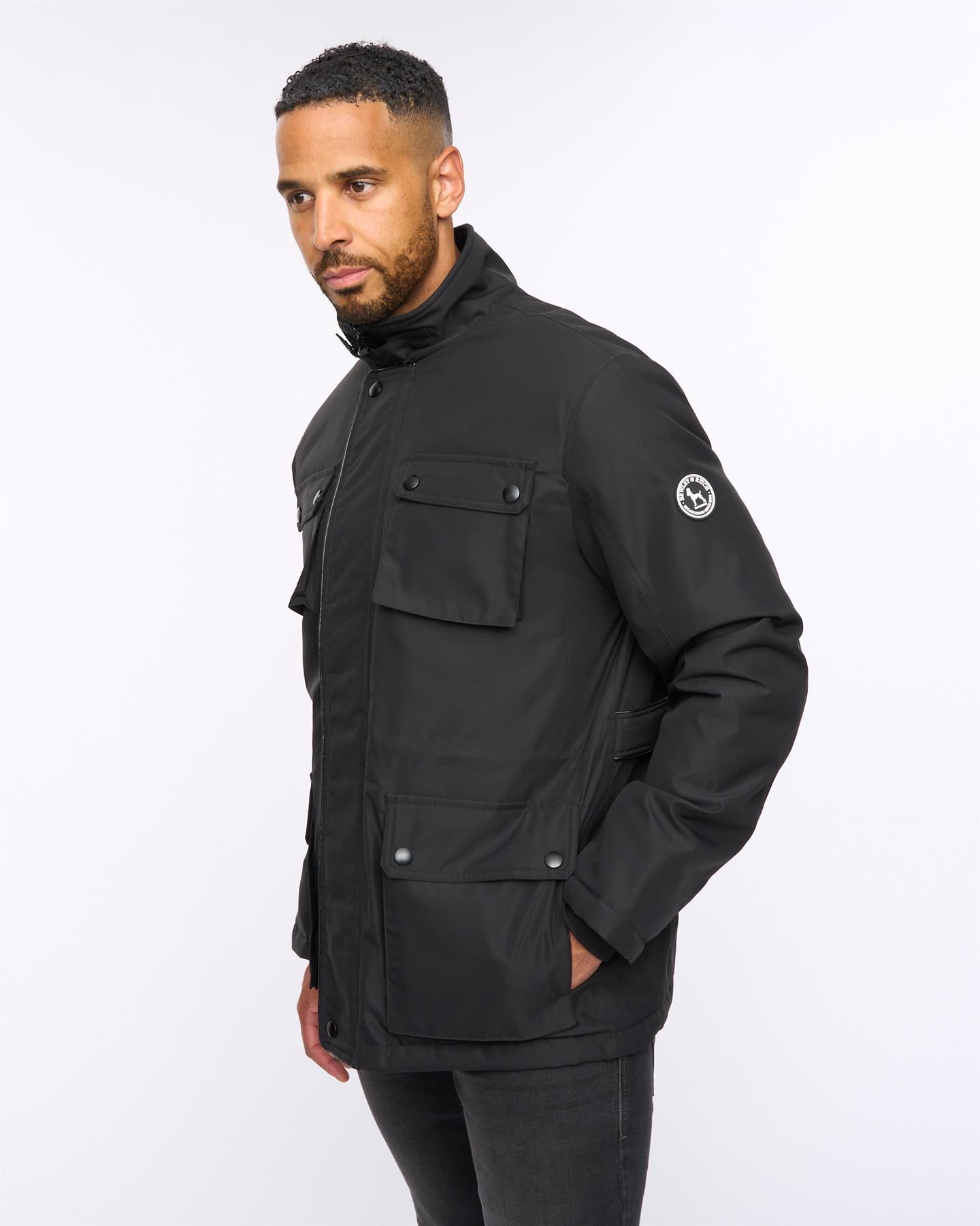 Mens  Andarsen Funnel Neck Jacket Black