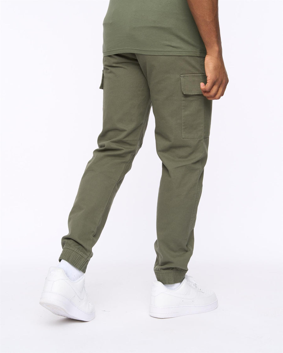 Mens Utilate Elastic Waist Cargos Thyme