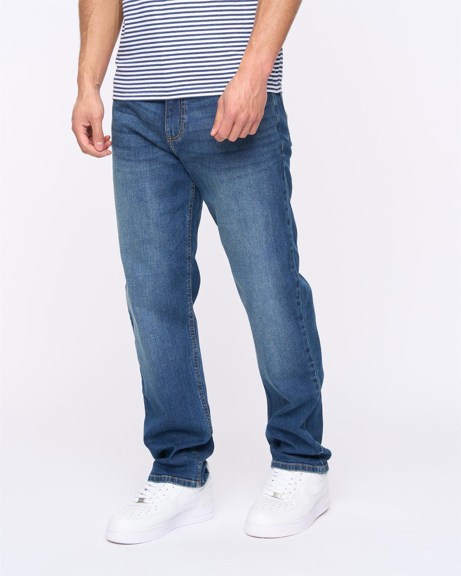 Mens Breeze Straight Fit Jeans Stone Wash