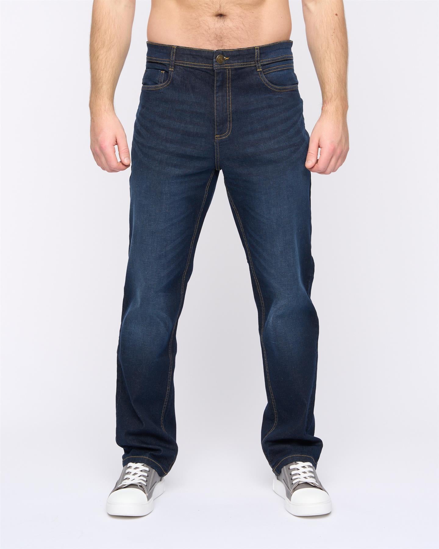 Mens Rushawn Relaxed Fit Jeans Dark Wash