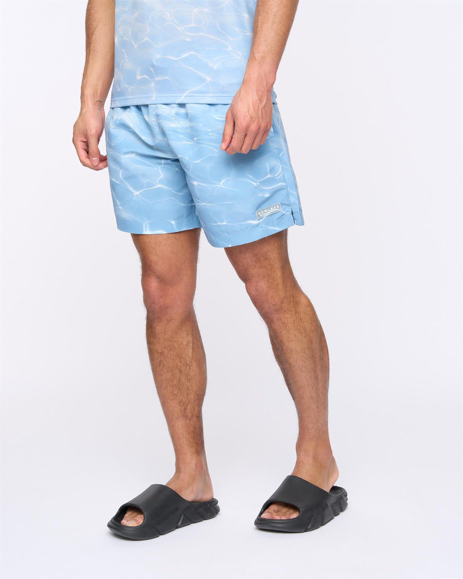 Mens Henpool Swim Shorts Denim Blue