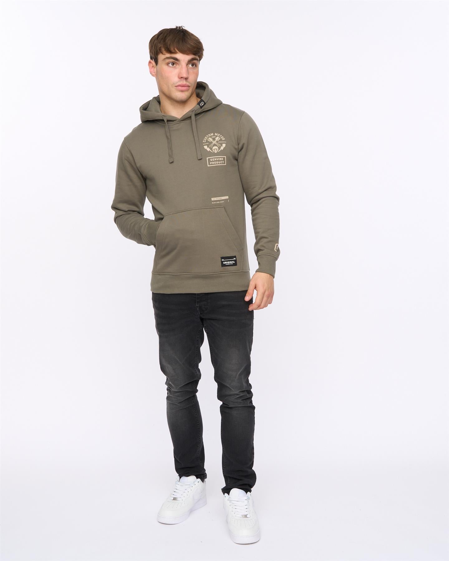 Mens Moules Hoodie Olive
