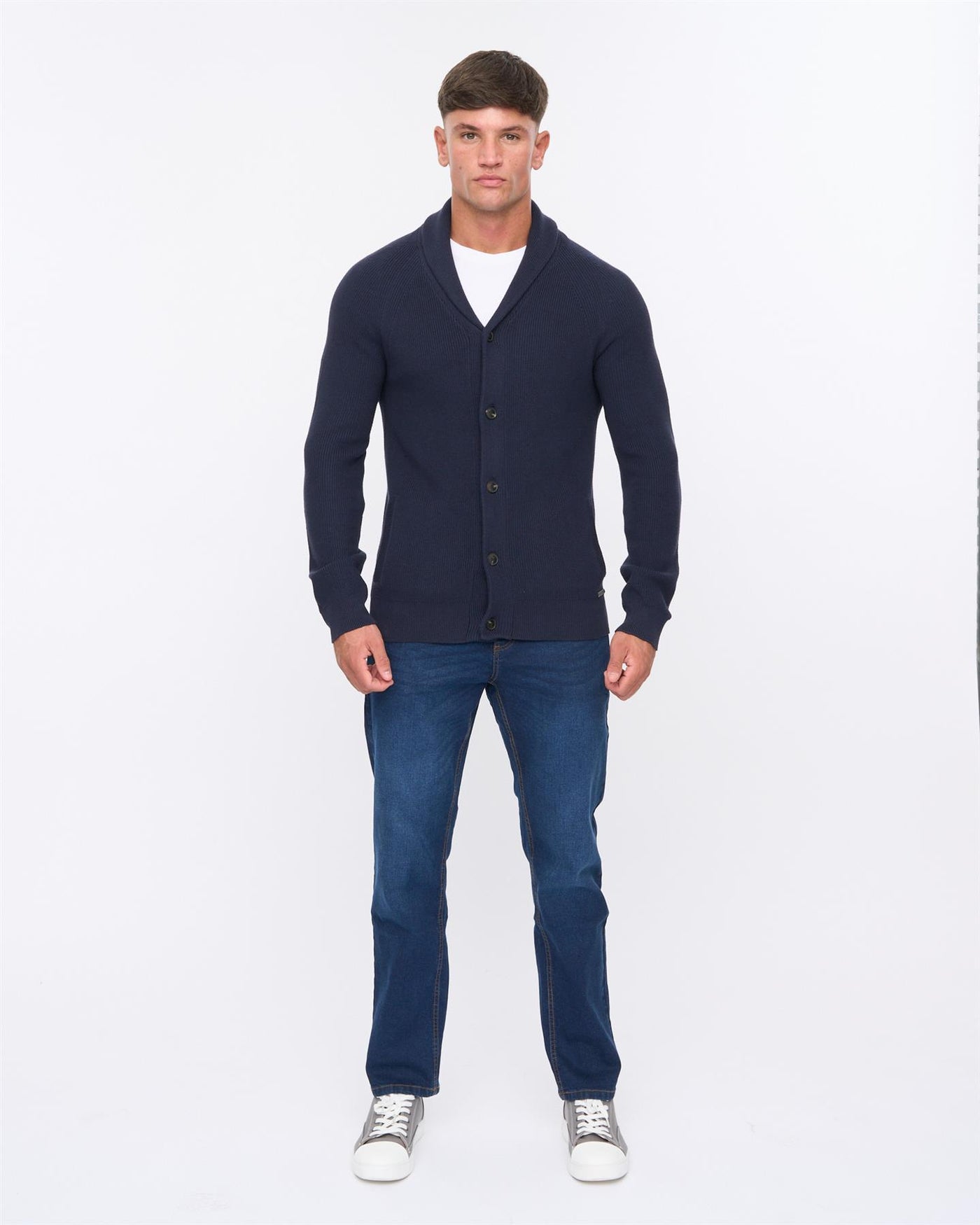 Mens Venosa Shawl Cardigan Navy