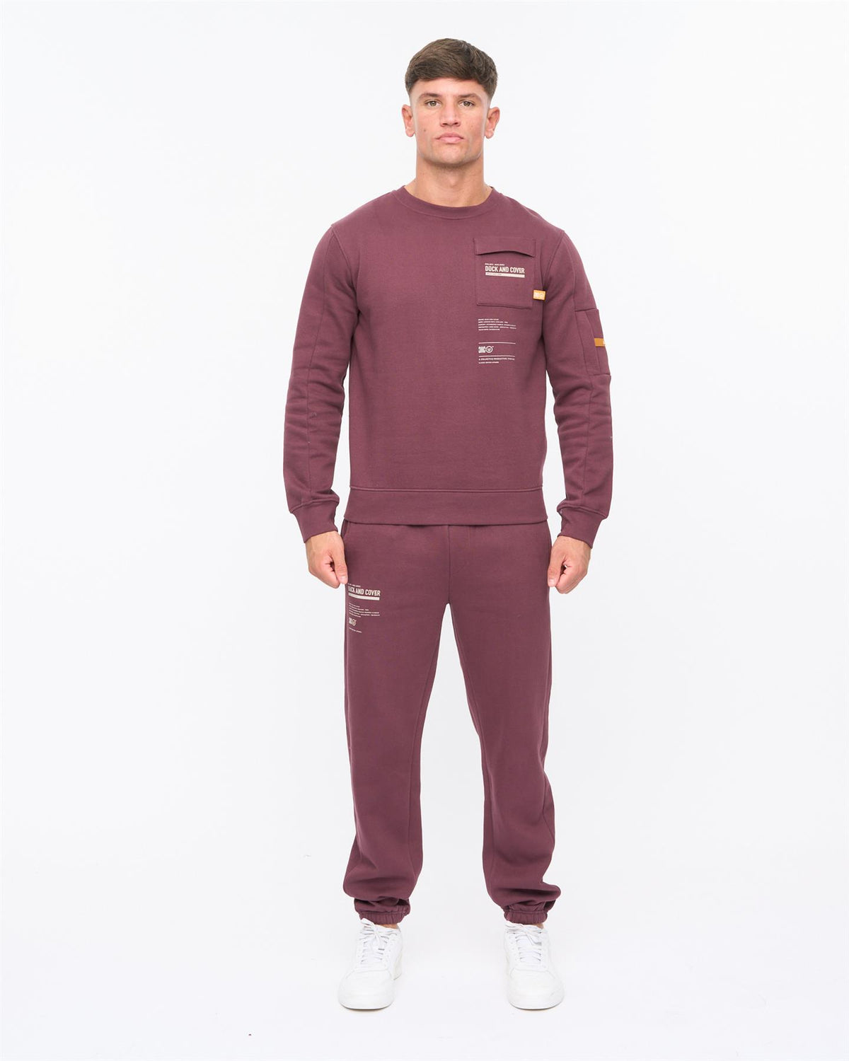 Mens Applewood Crew & Joggers Set Raisin